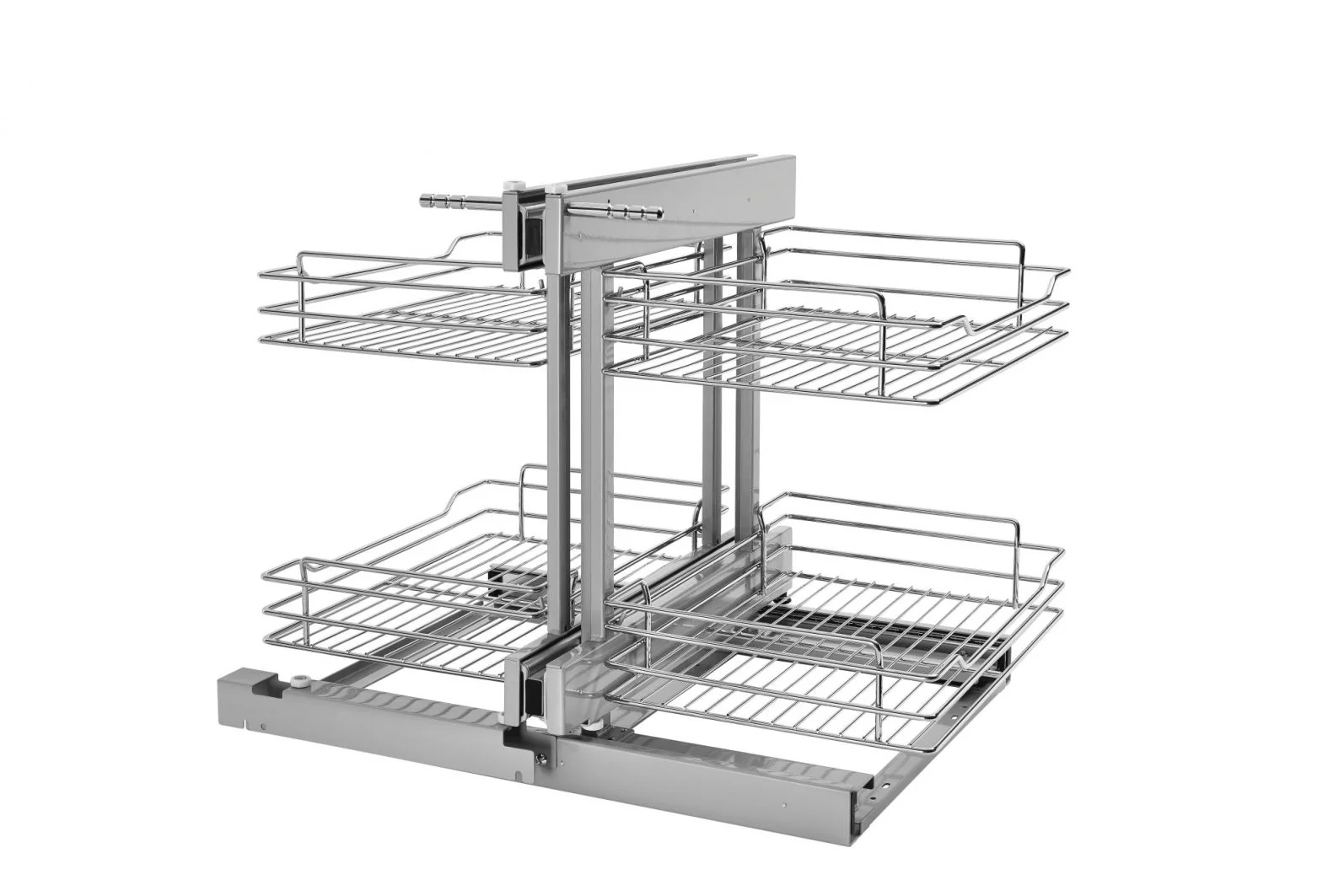 15 in Chrome Blind Corner Organizer Chrome  26.25 in (667 mm) W x 20.25 in (514 mm) D x 20.88 in (530 mm) H - Image 8