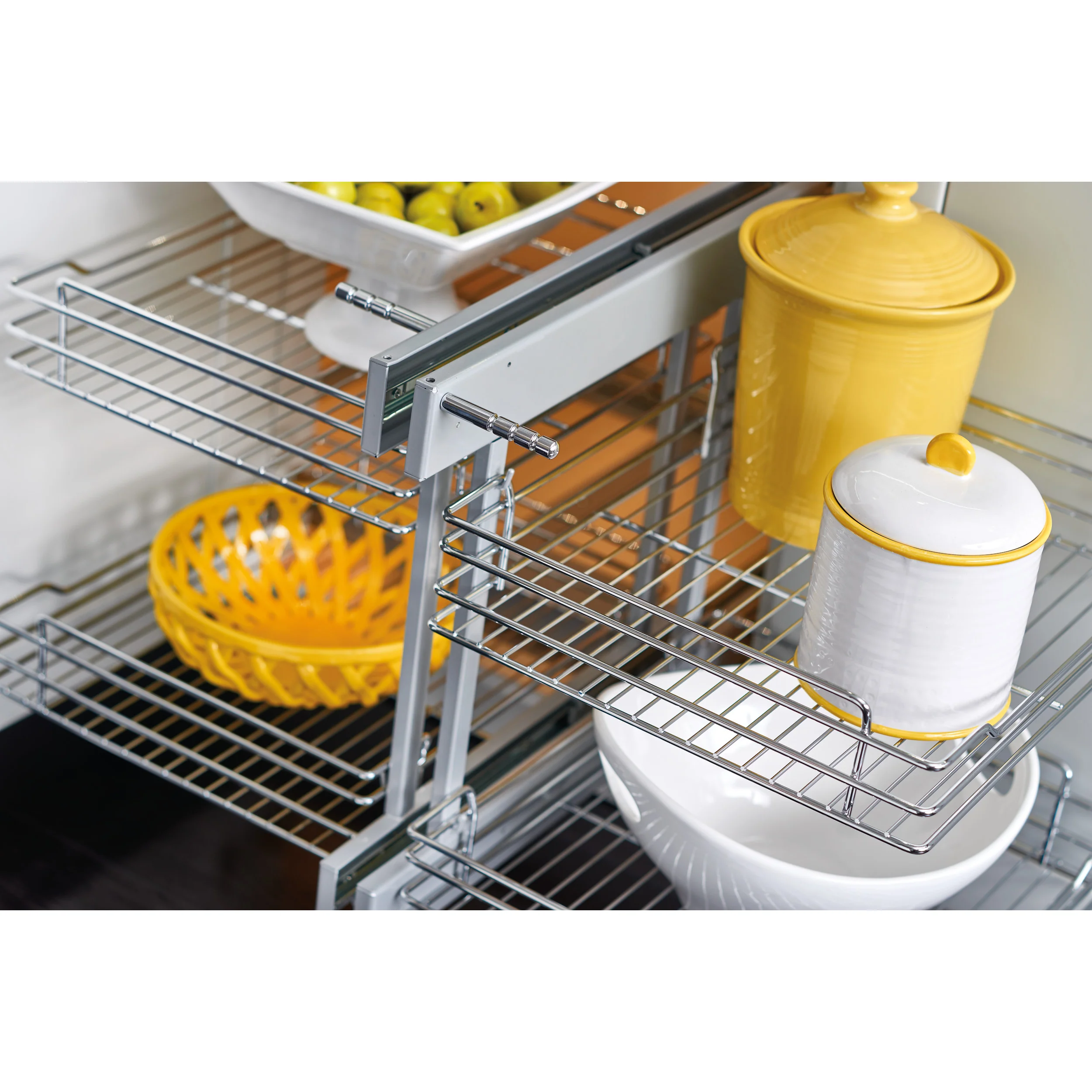 15 in Chrome Blind Corner Organizer Soft-Close Chrome 26.25 in (667 mm) W x 20.25 in (514 mm) D x 20.88 in (530 mm) H - Image 7