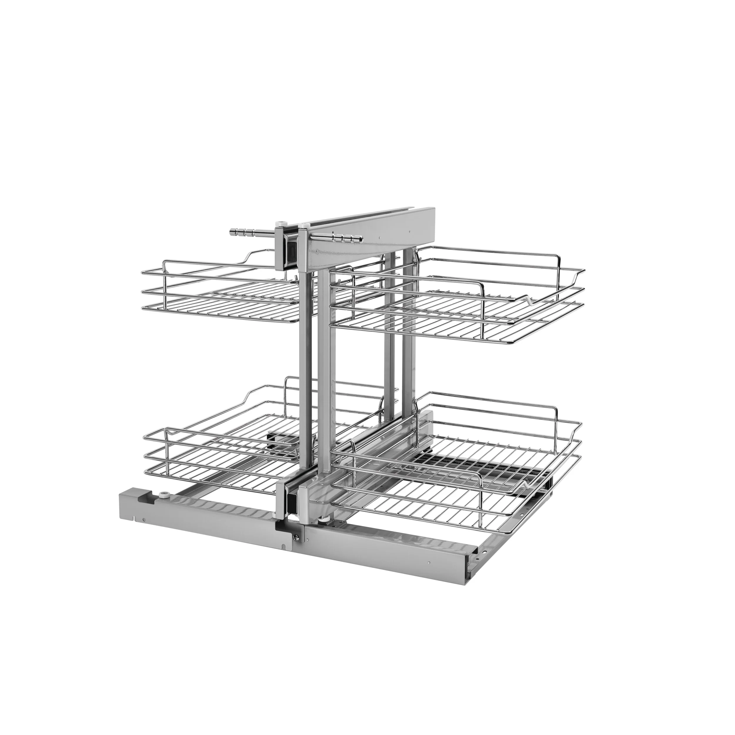18 in Chrome Blind Corner Organizer Chrome  32.25 in (819 mm) W x 20.12 in (511 mm) D x 21 in (533 mm) H - Image 5