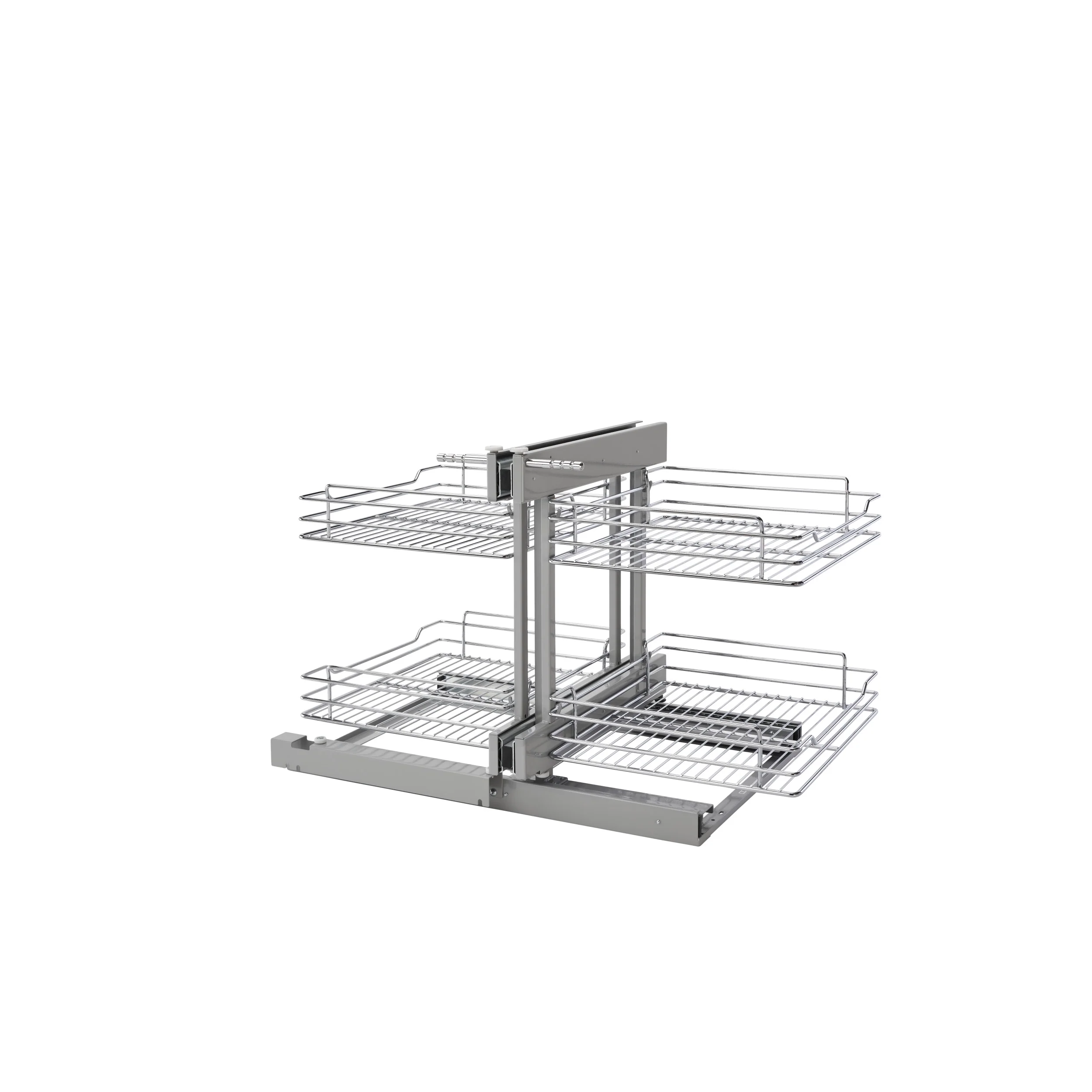 18 in Chrome Blind Corner Organizer Soft-Close Chrome  32.25 in (819 mm) W x 20.25 in (514 mm) D x 21 in (533 mm) H - Image 6