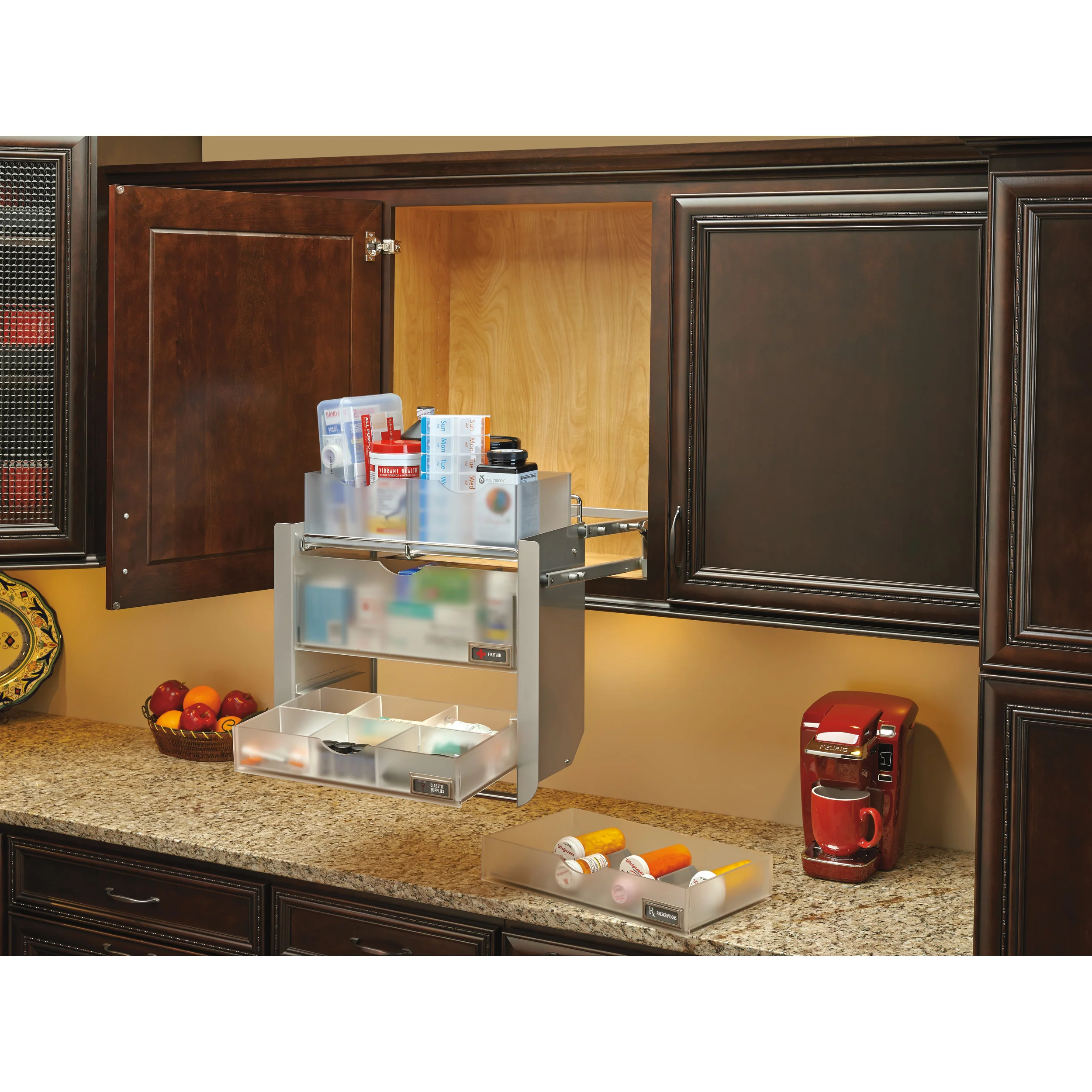 24 in Chrome Universal Pull Down Chrome  22.25 in (565 mm) W x 10.5 in (267 mm) D x 22.5 in (572 mm) H - Image 4