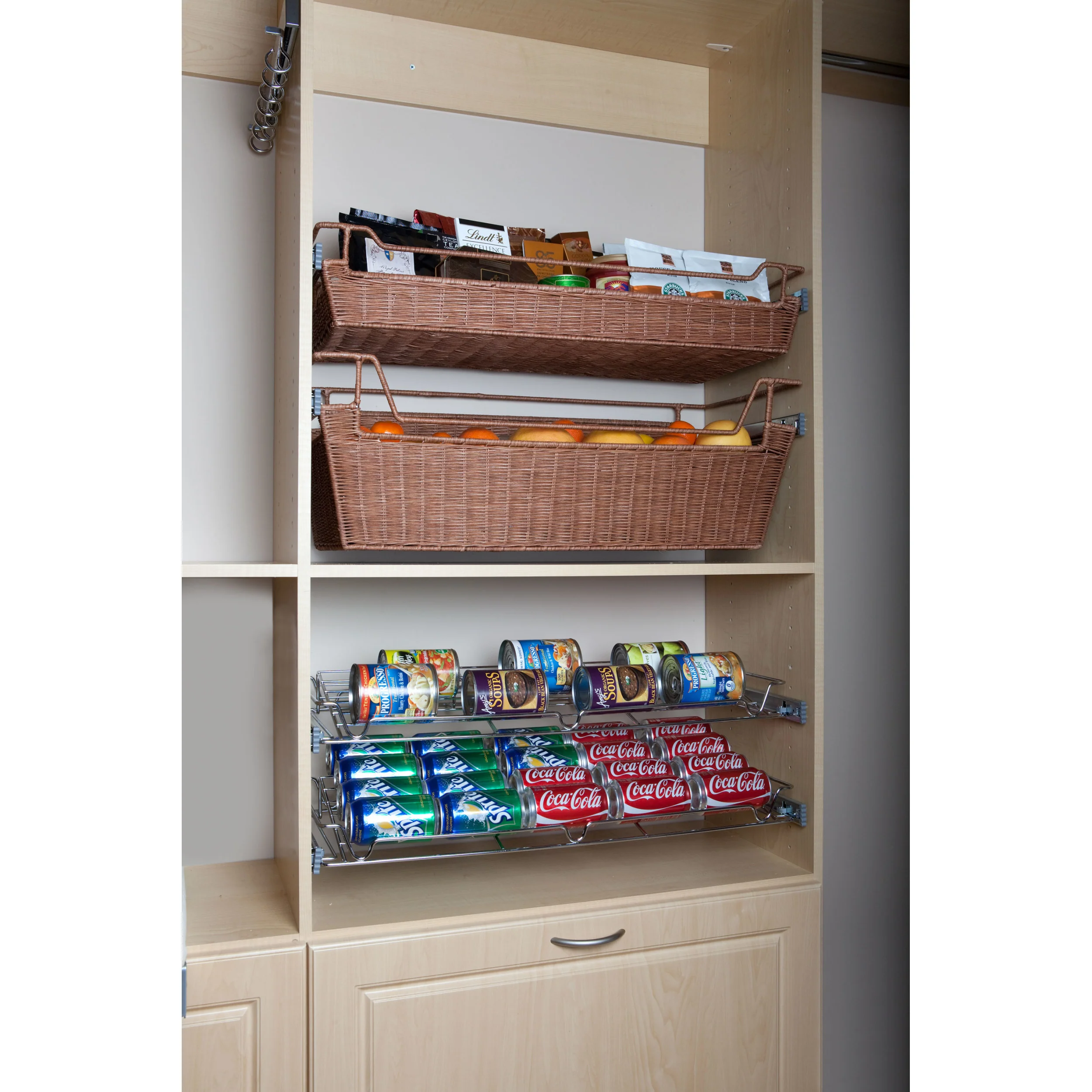 24 in Deluxe Sliding Spice/Can Rack Chrome  24 in (610 mm) W x 14 in (356 mm) D x 2.36 in (60 mm) H - Image 4