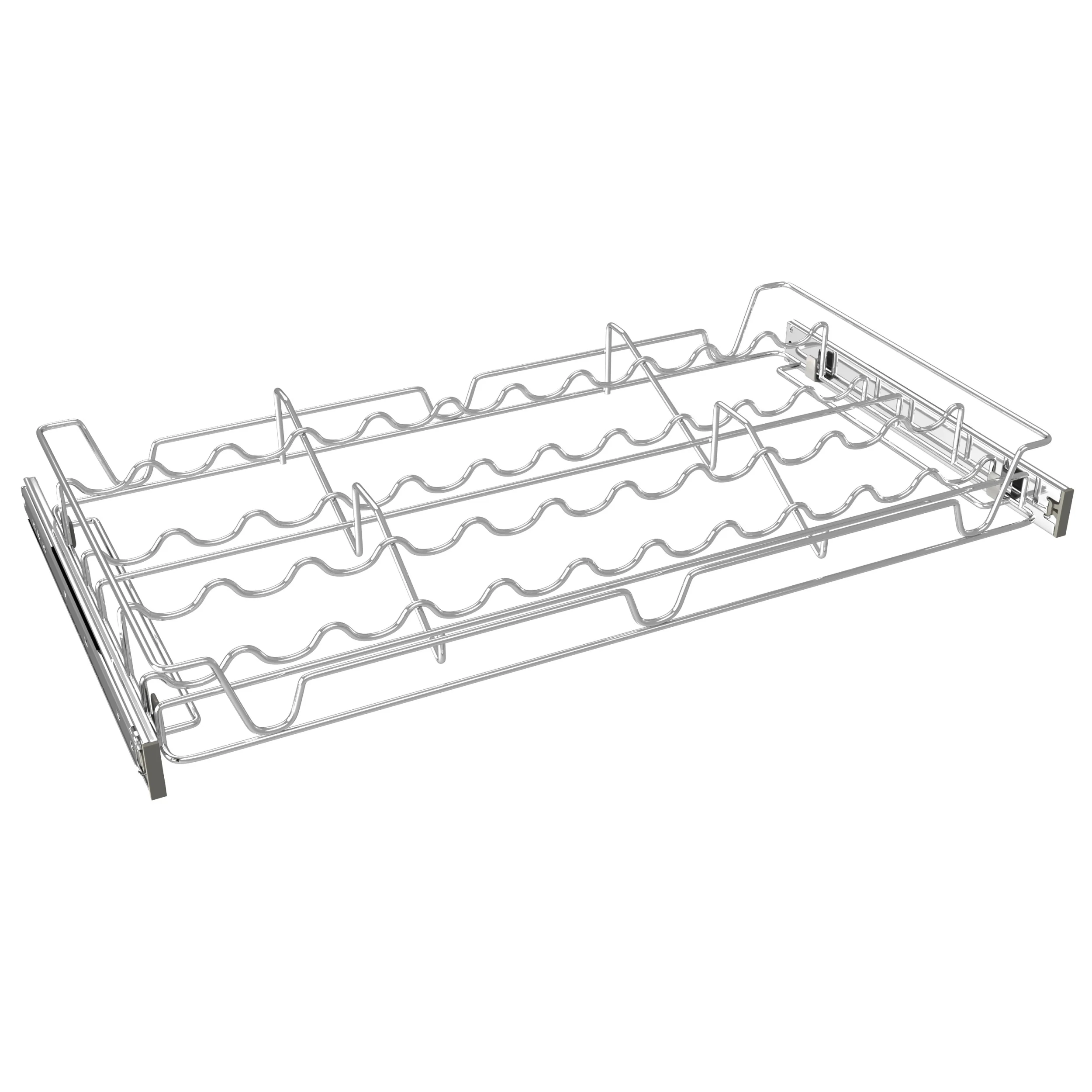 24 in Deluxe Sliding Spice/Can Rack Chrome  24 in (610 mm) W x 14 in (356 mm) D x 2.36 in (60 mm) H - Image 5