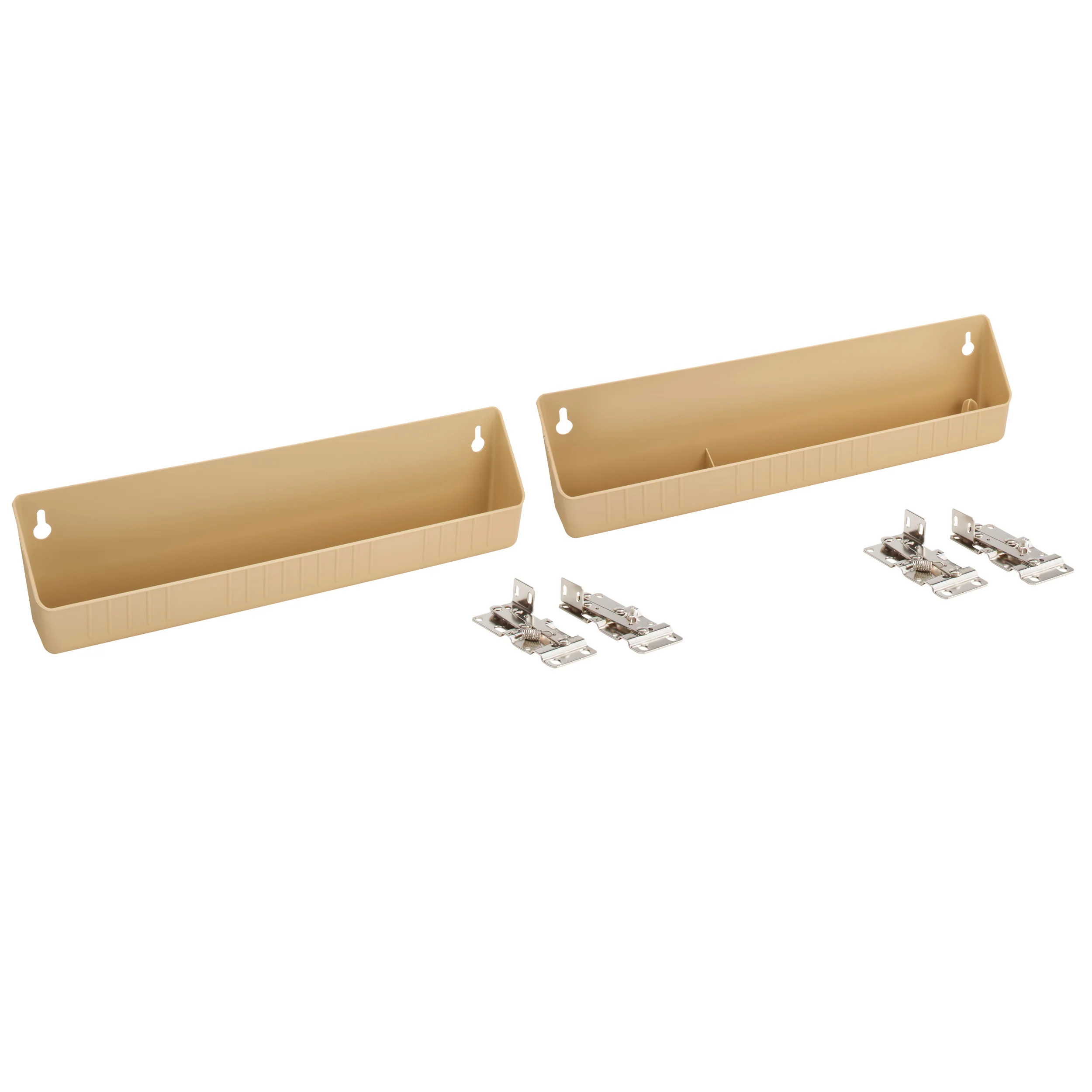 14 in Almond Polymer Tip-Out Accessory Trays Almond  14 in (356 mm) W x 2.13 in (54 mm) D x 3.81 in (97 mm) H