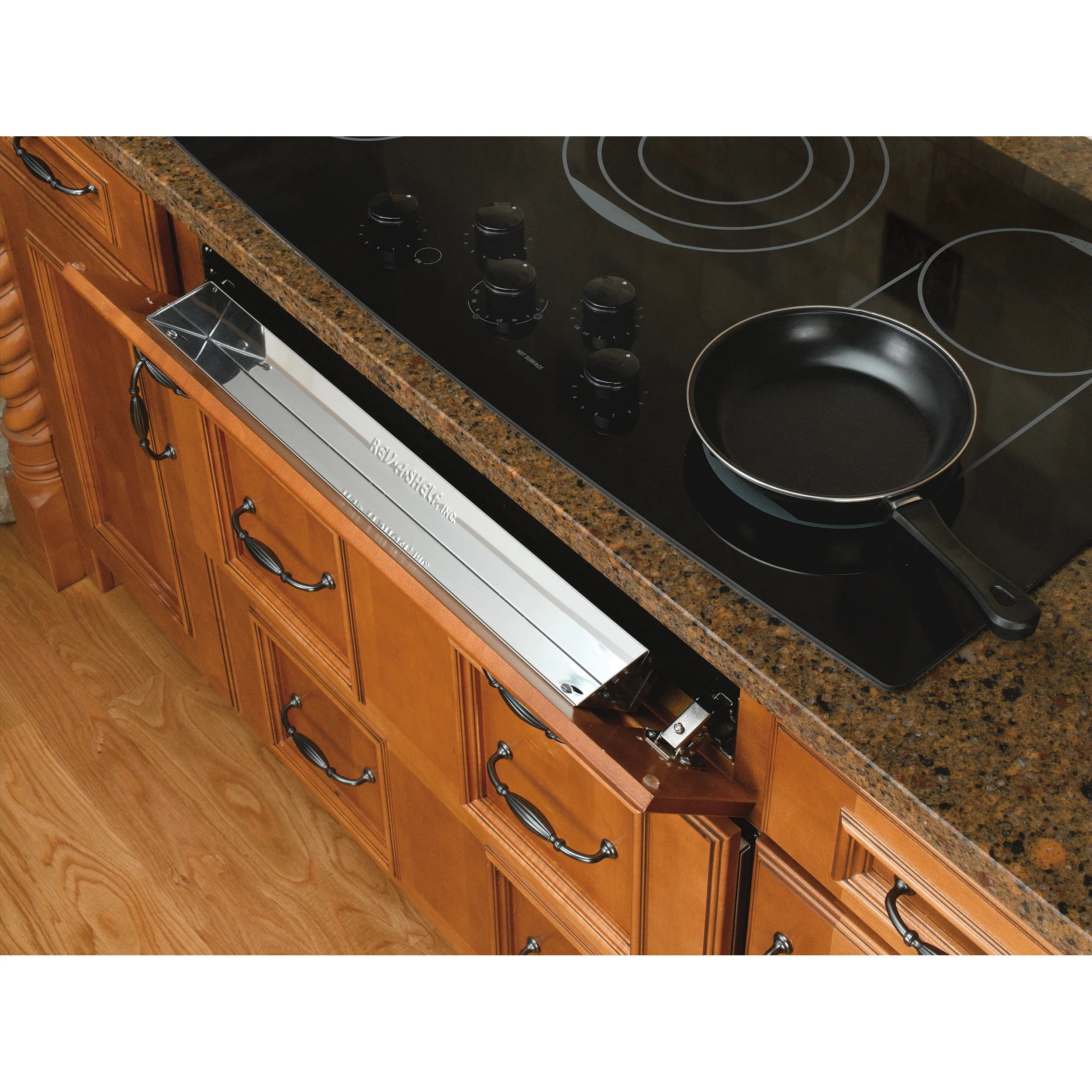 25 in Stainless Steel Tip-Out Tray Silver  25 in (635 mm) W x 2.13 in (54 mm) D x 3 in (76 mm) H - Image 3