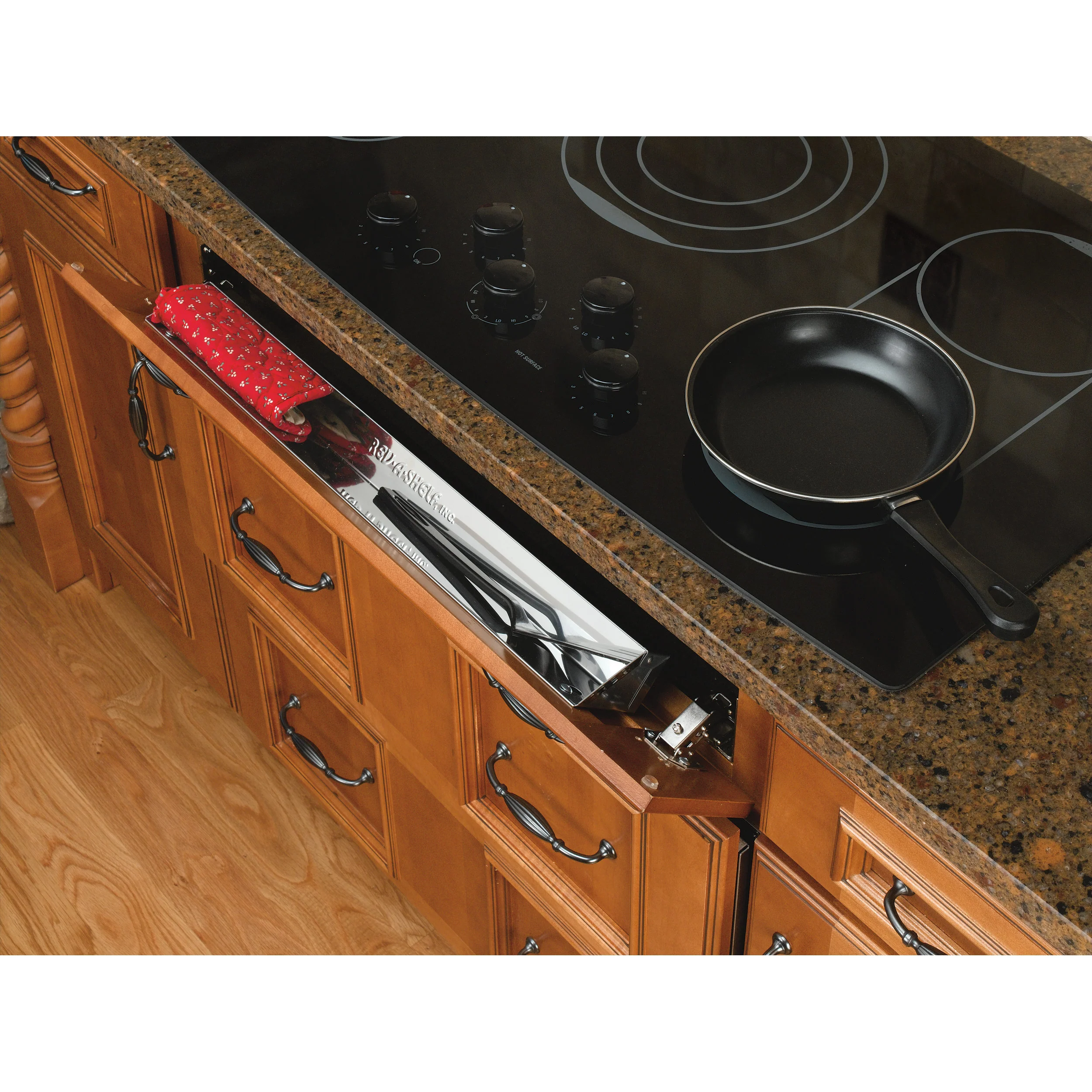 28 in Stainless Steel Tip-Out Tray Silver  28 in (711 mm) W x 2.13 in (54 mm) D x 3 in (76 mm) H - Image 5