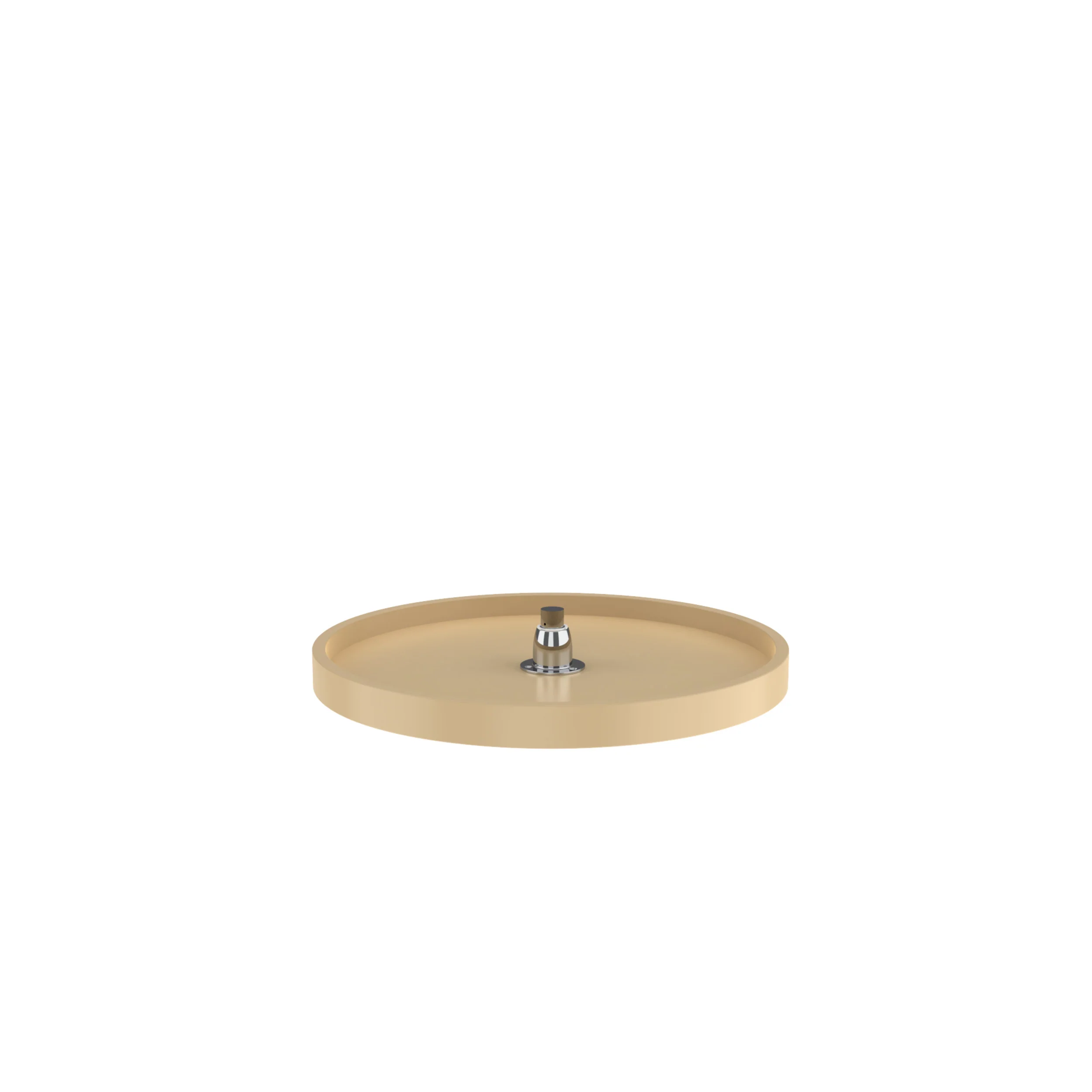 20 in Almond Polymer Full Circle Lazy Susan w/bottom mount Almond  20 in (508 mm) W x 20 in (508 mm) D x 2.5 in (64 mm) H - Image 4