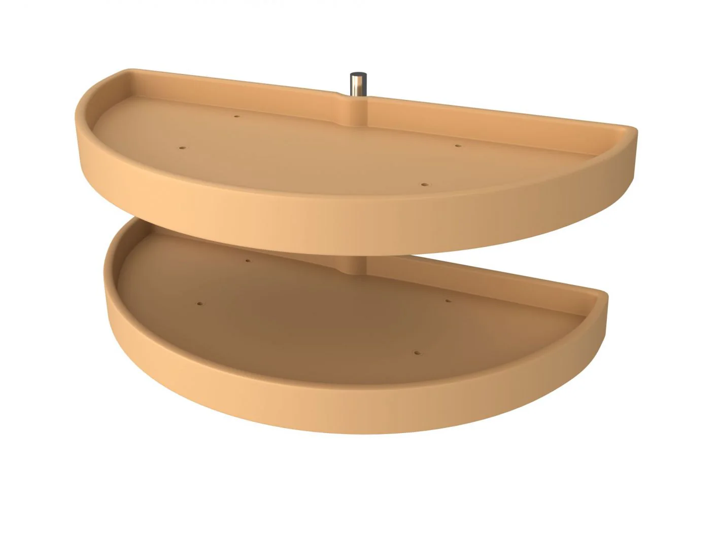 33 in Polymer Two-Tier Half Moon Susans Almond  33 in (838 mm) W x 16.5 in (419 mm) D x 15.88 in (403 mm) H - Image 8