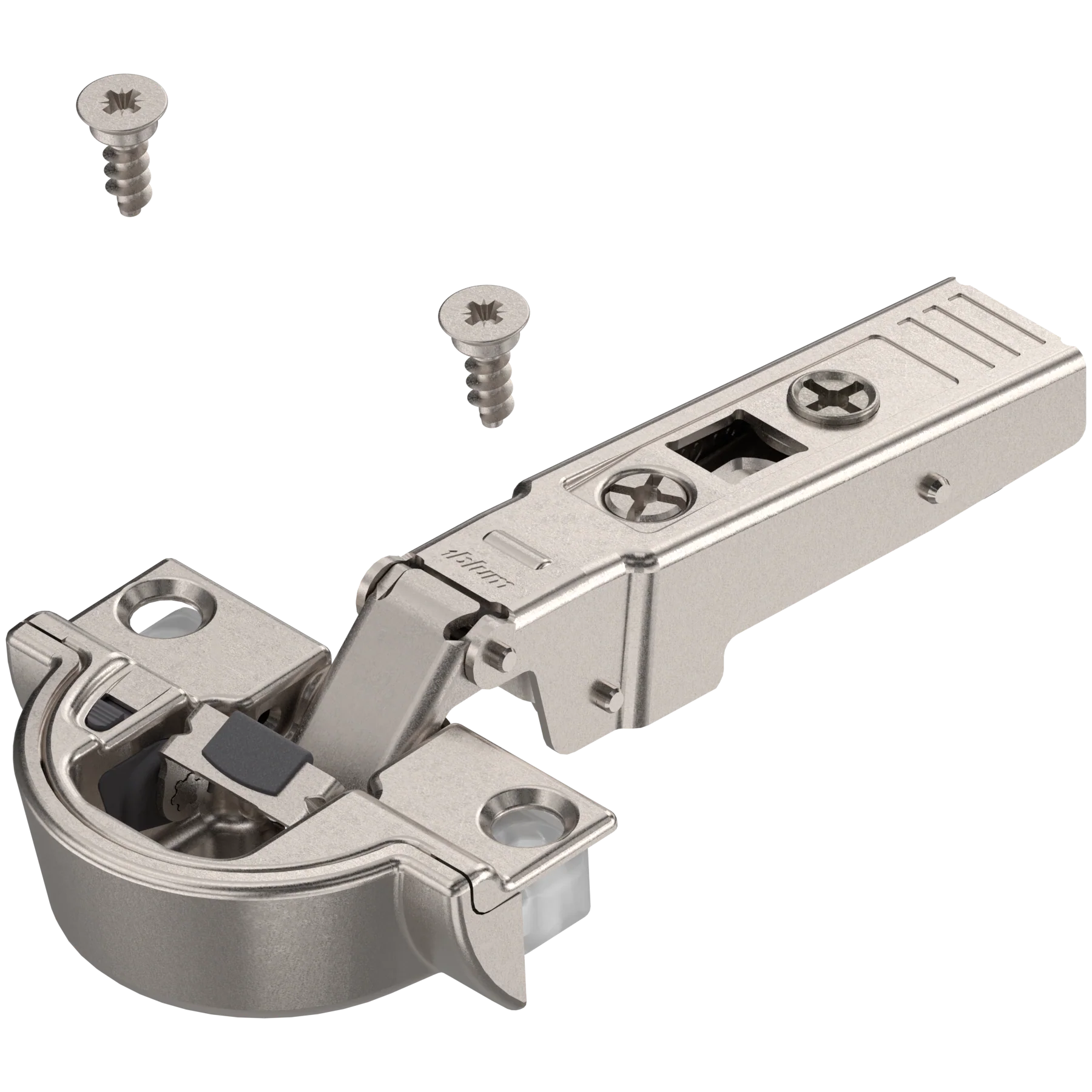 Blum CLIP top BLUMOTION hinges - special applications Narrow aluminum hinge Full overlay Nickel
