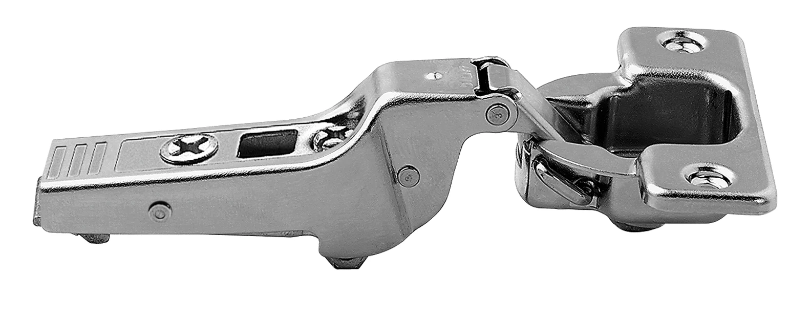 Blum CLIP top 95° thick door hinges Self-closing Half overlay Nickel - Image 2
