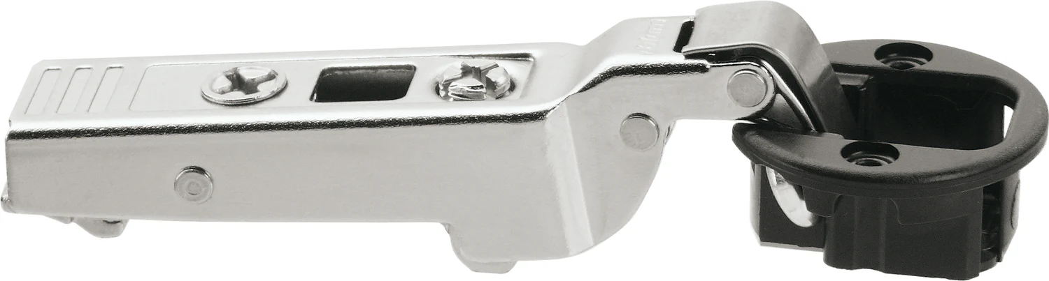 Blum CLIP top hinges - special applications 95° Glass door hinges - self closing Half overlay Black/Nickel - Image 2