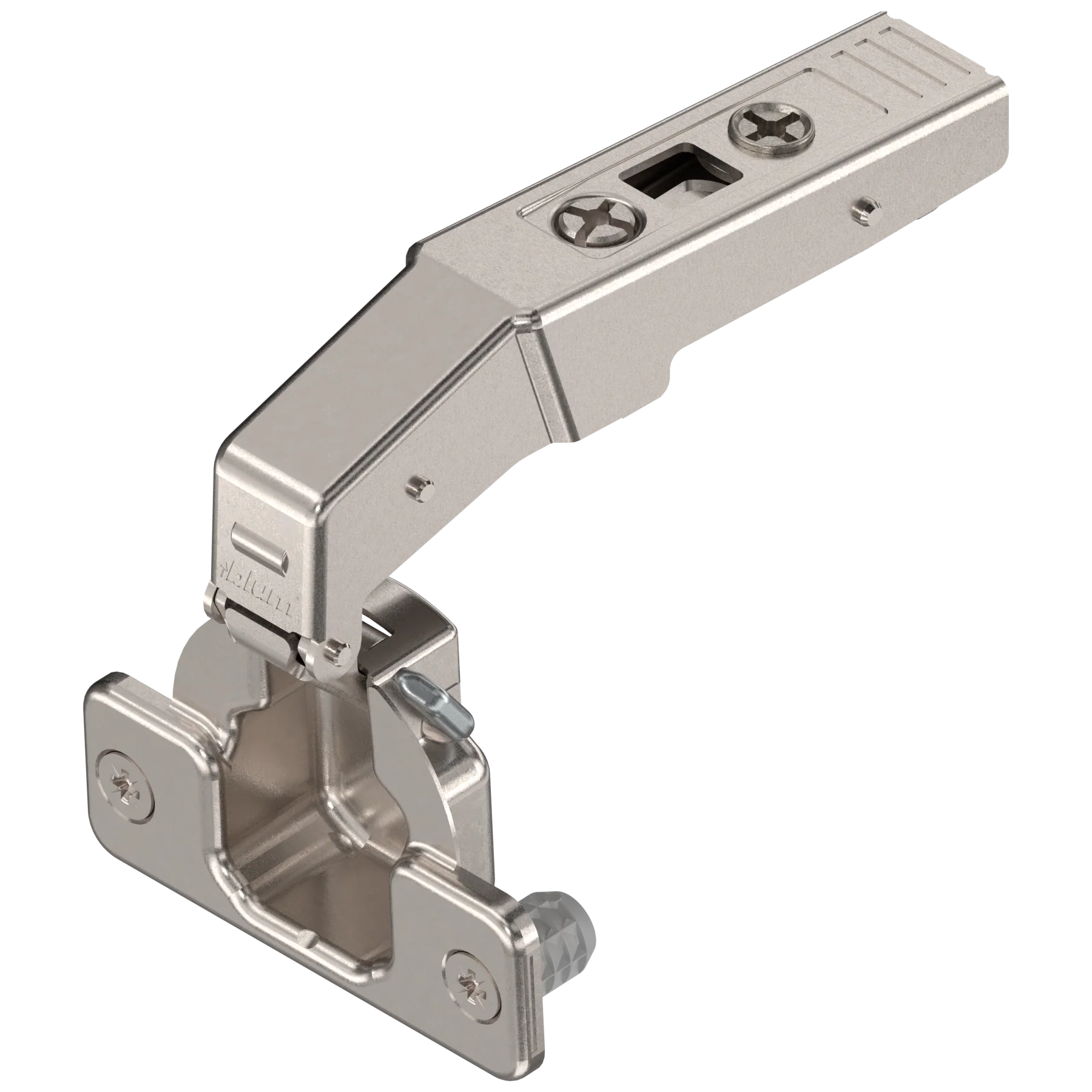 Blum CLIP top blind corner hinge 95°, inset application, hinge cup: press-in