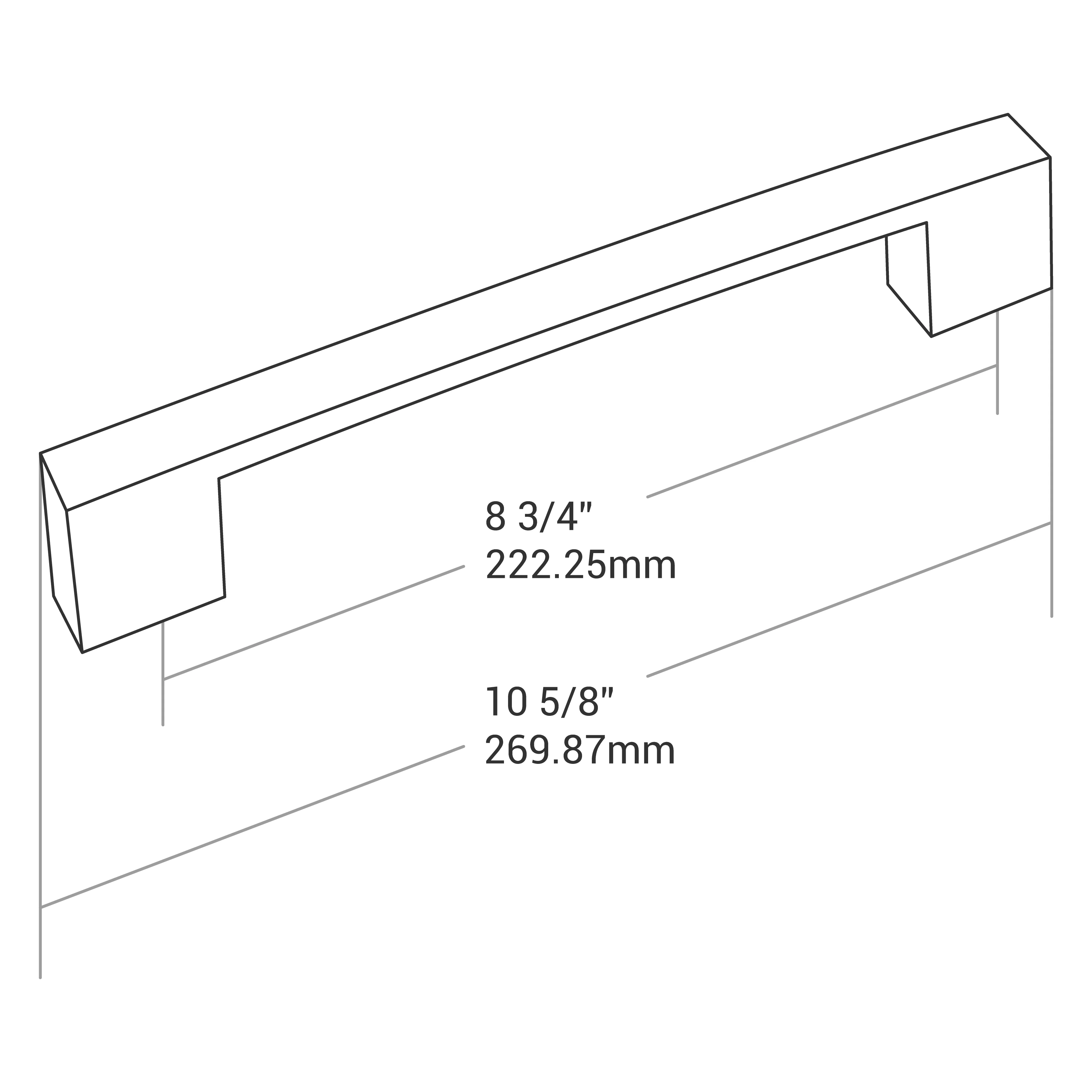 Handle 8655 Series C/C 8-3/4" O/A 10-5/8" - Image 5