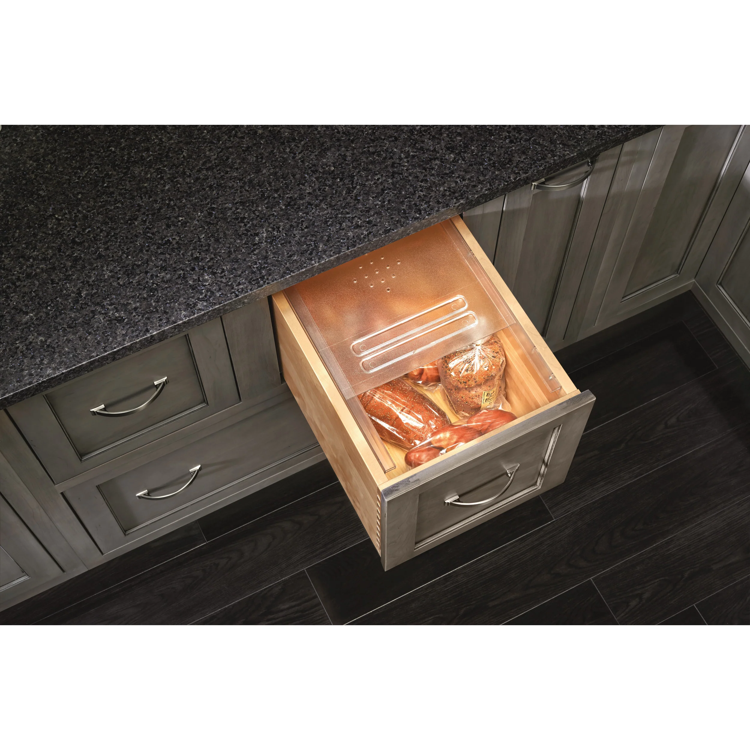 Small Bread Drawer Cover (Translucent) Clear  16.75 in (425 mm) W x 21.75 in (552 mm) D x 0.38 in (10 mm) H - Image 3