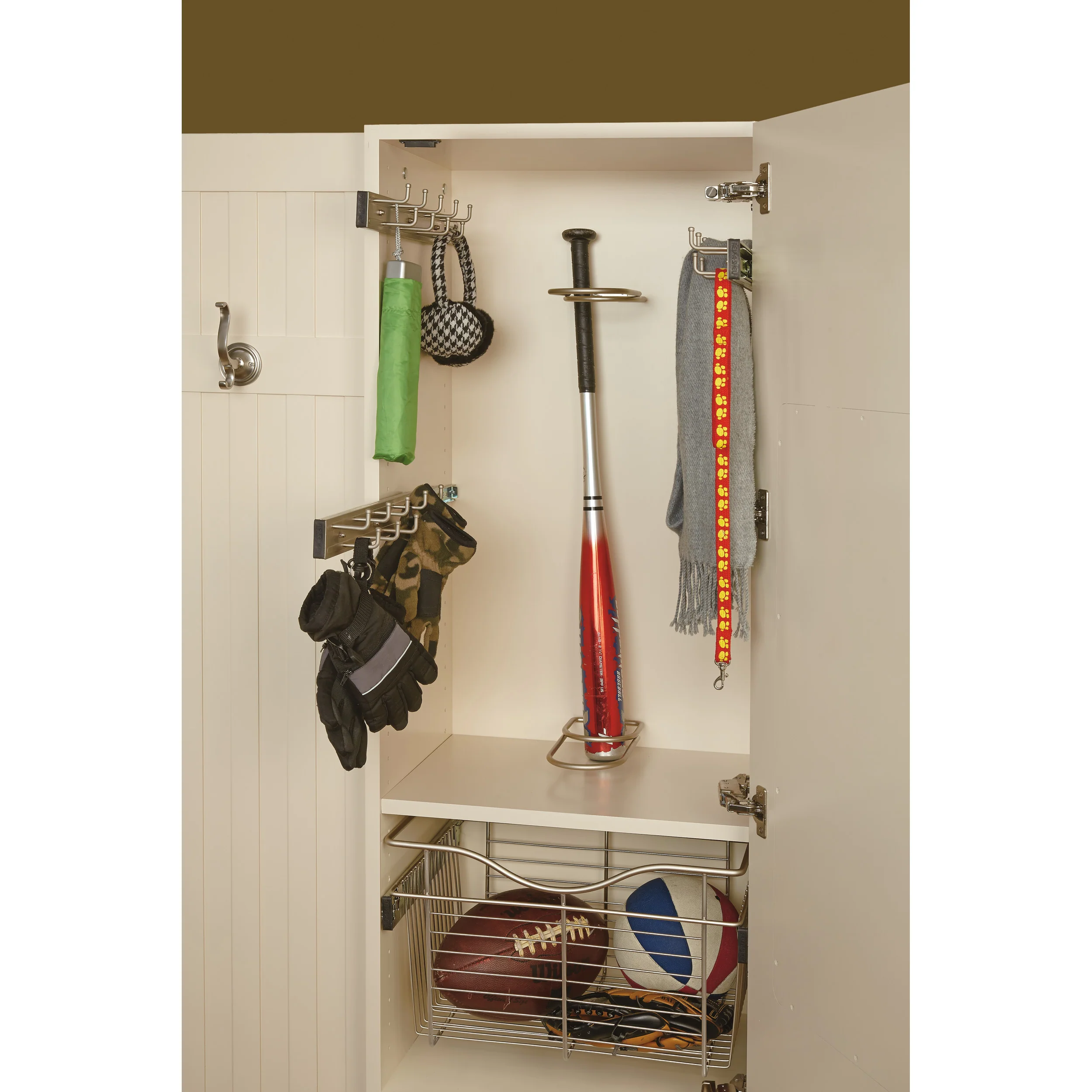 14 in Chrome Pullout Belt Rack Chrome  2.5 in (64 mm) W x 14 in (356 mm) D x 1.88 in (48 mm) H - Image 4