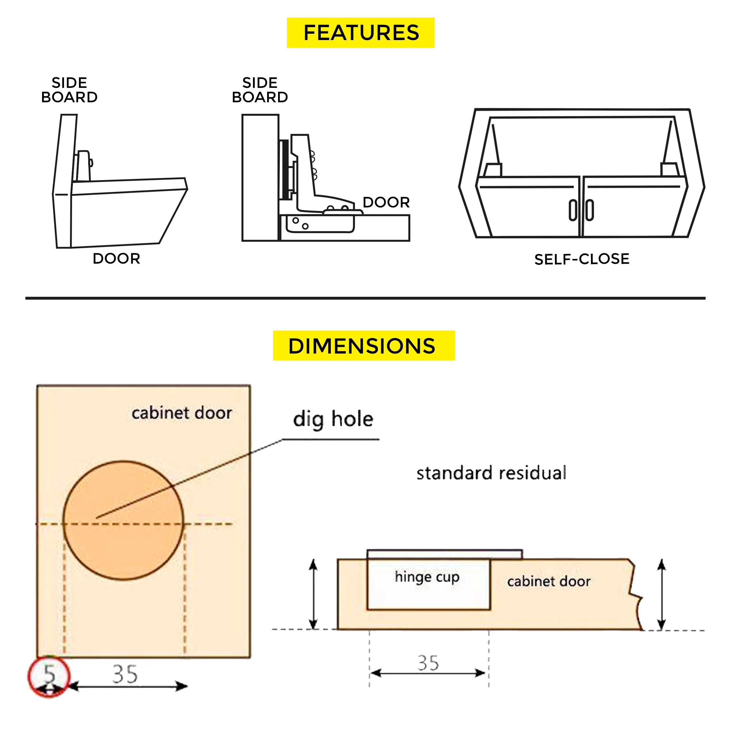 Slide-On Hinge Face Frame 5/8" OV - Image 4