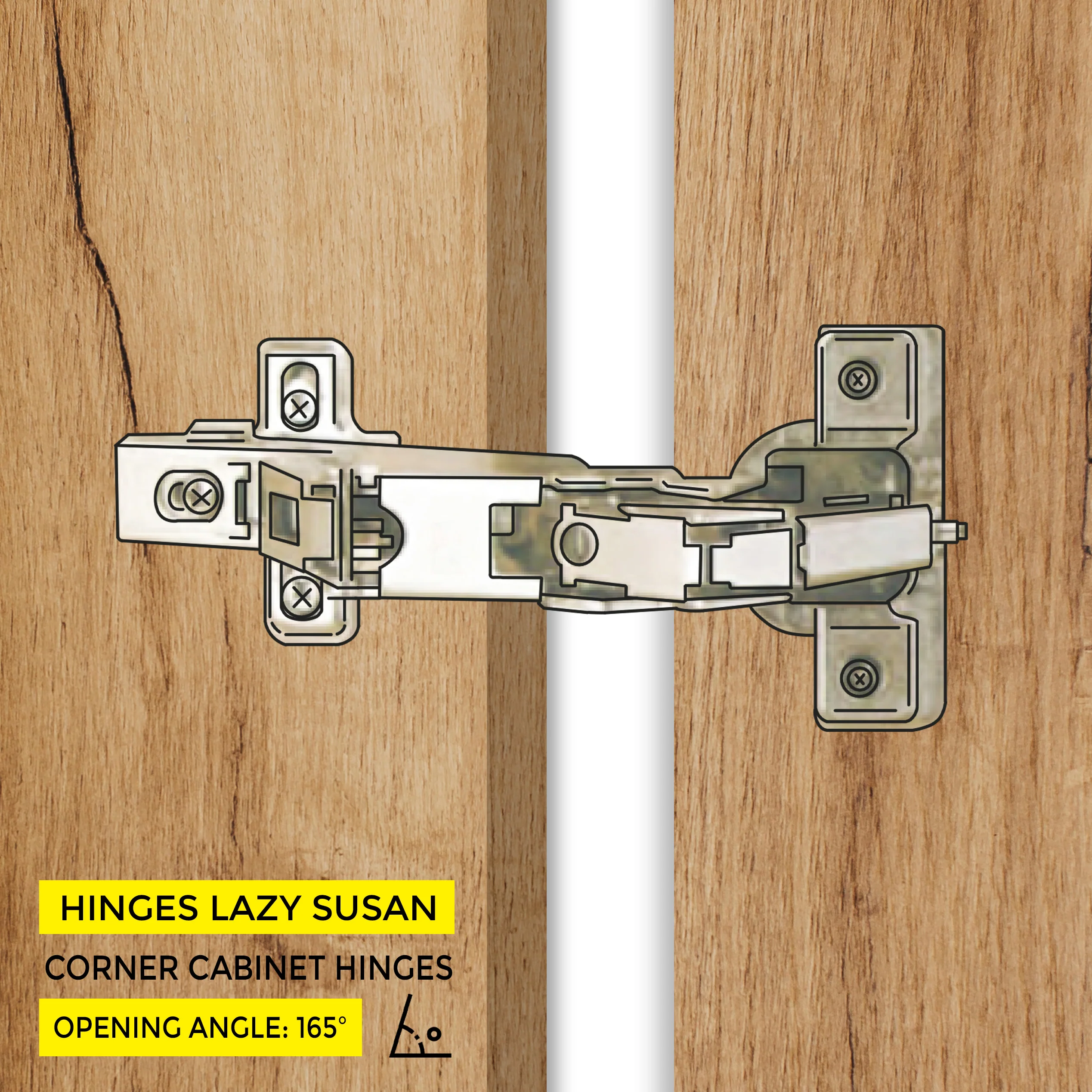 Clip-On Hinge 165Â° Opening Angle - Image 3