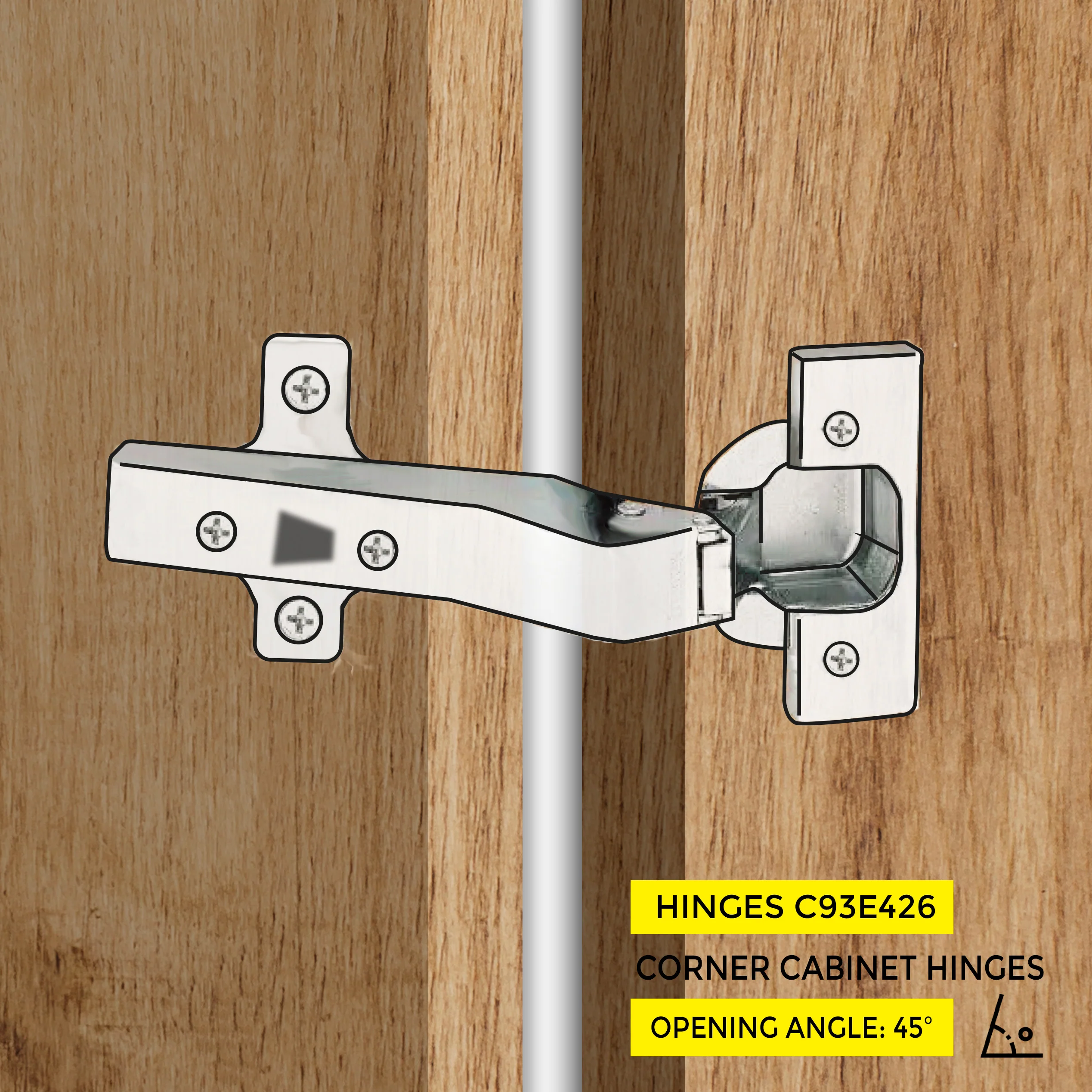 Clip-On Hinge 45Â° - Image 3