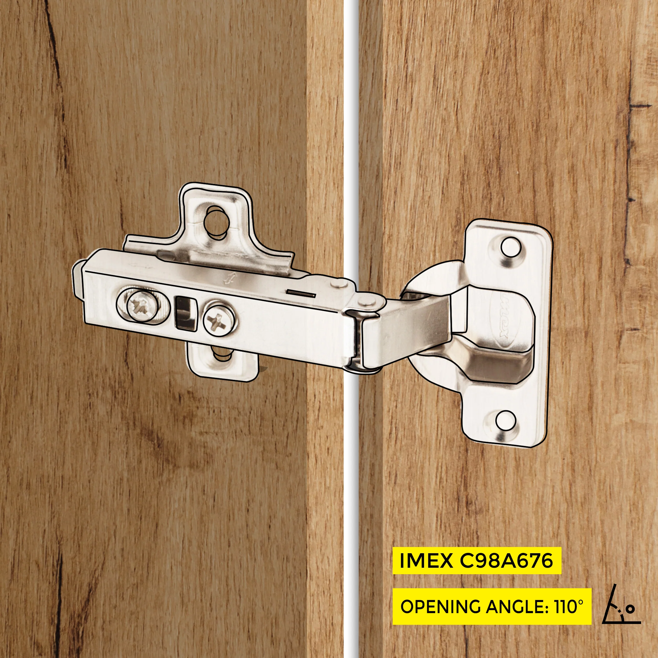 Clip-On Hinge Full Overlay C=0 - Image 3