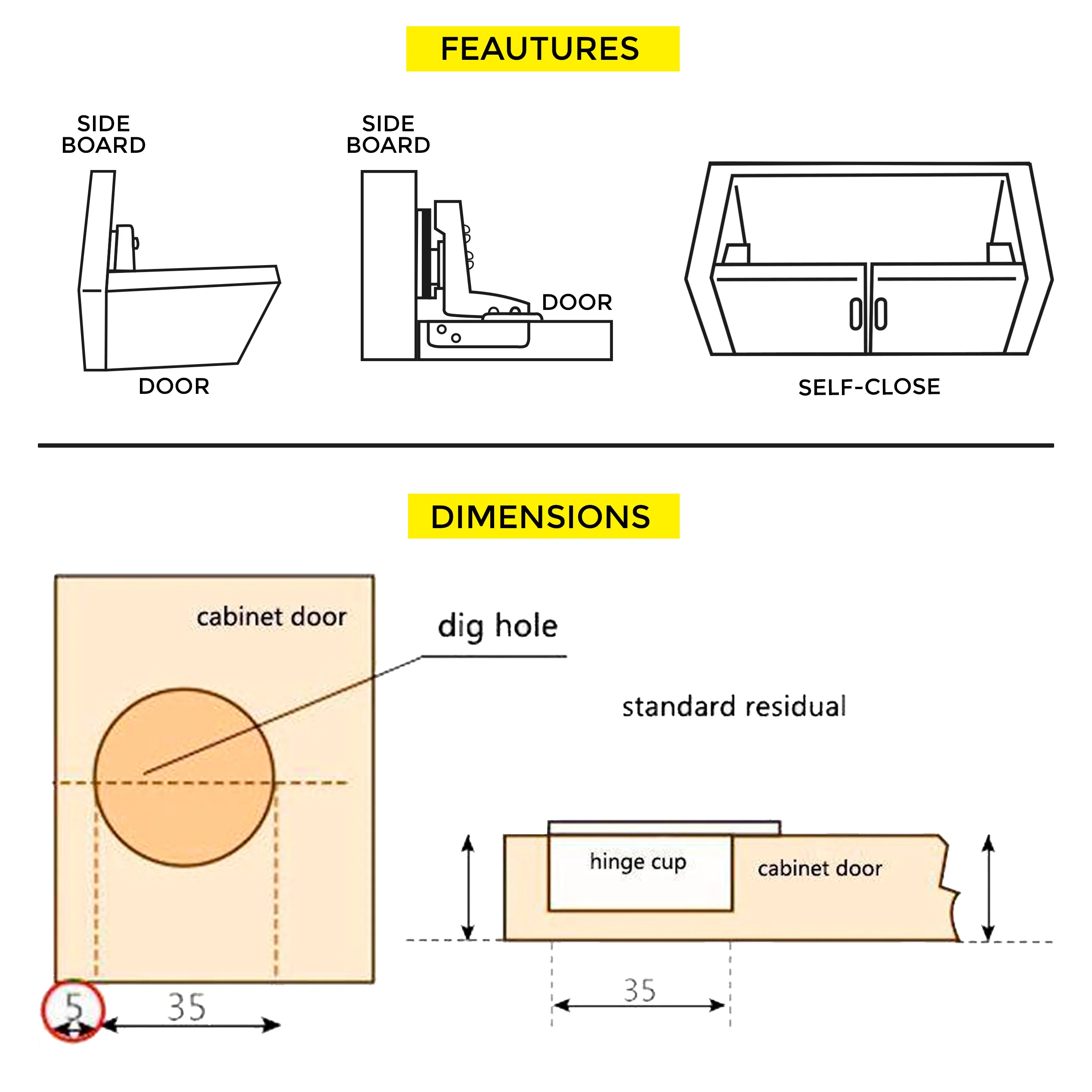 Clip-On Hinge Inset C=15 - Image 4