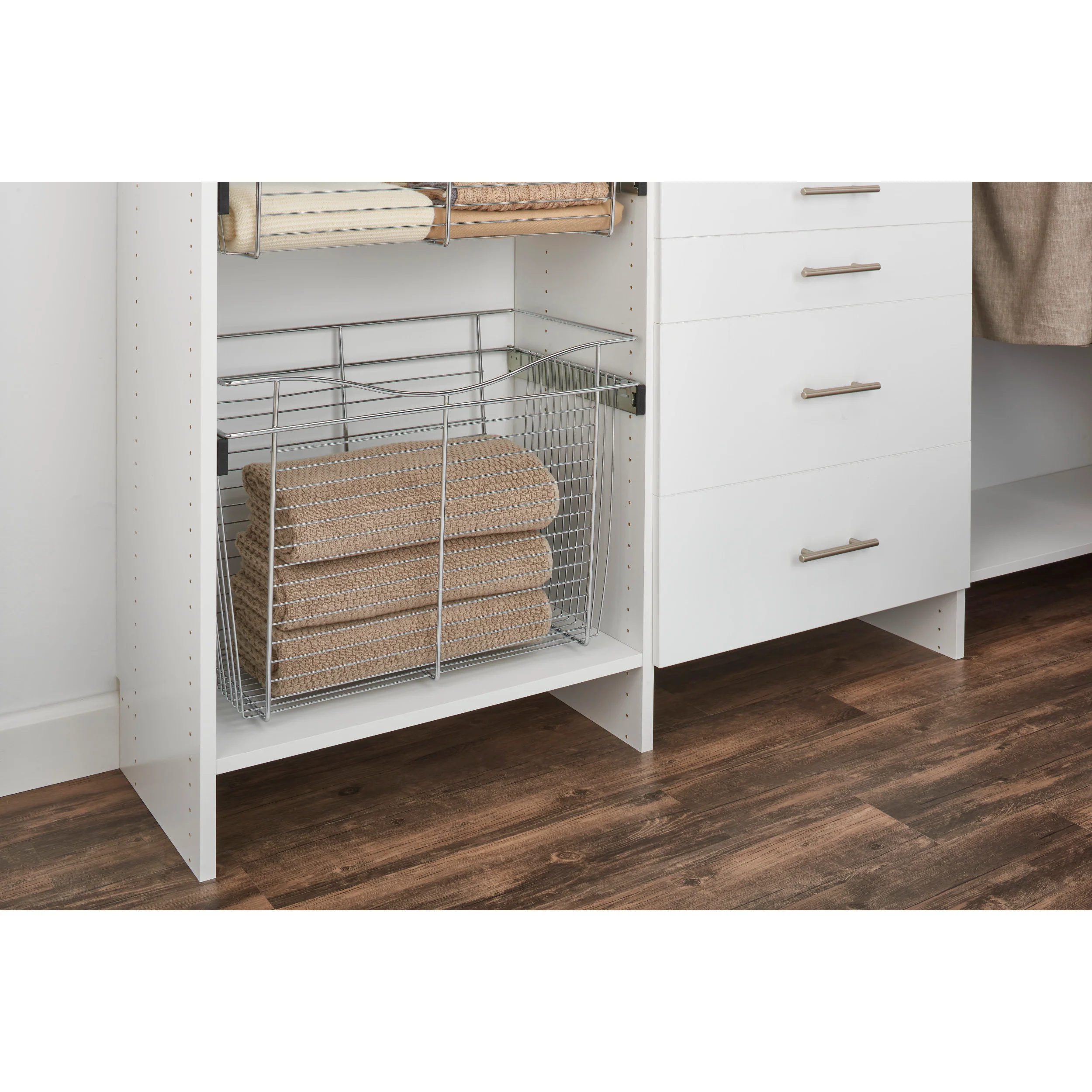 18 in Chrome Closet Pullout Basket Chrome  18 in (457 mm) W x 14 in (356 mm) D x 18 in (457 mm) H - Image 3