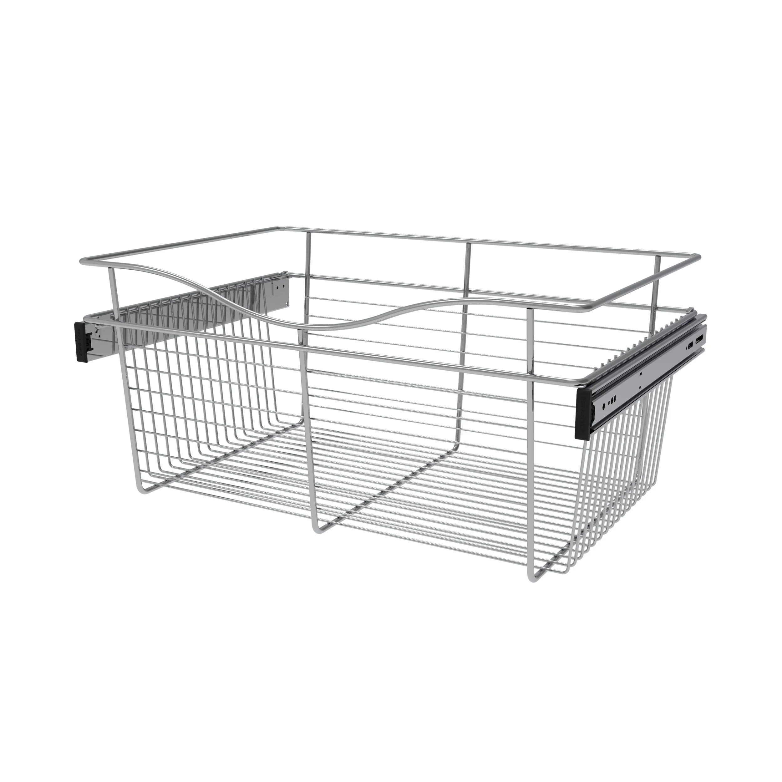 24 in Chrome Closet Pullout Basket Chrome  24 in (610 mm) W x 16 in (406 mm) D x 11 in (279 mm) H - Image 4