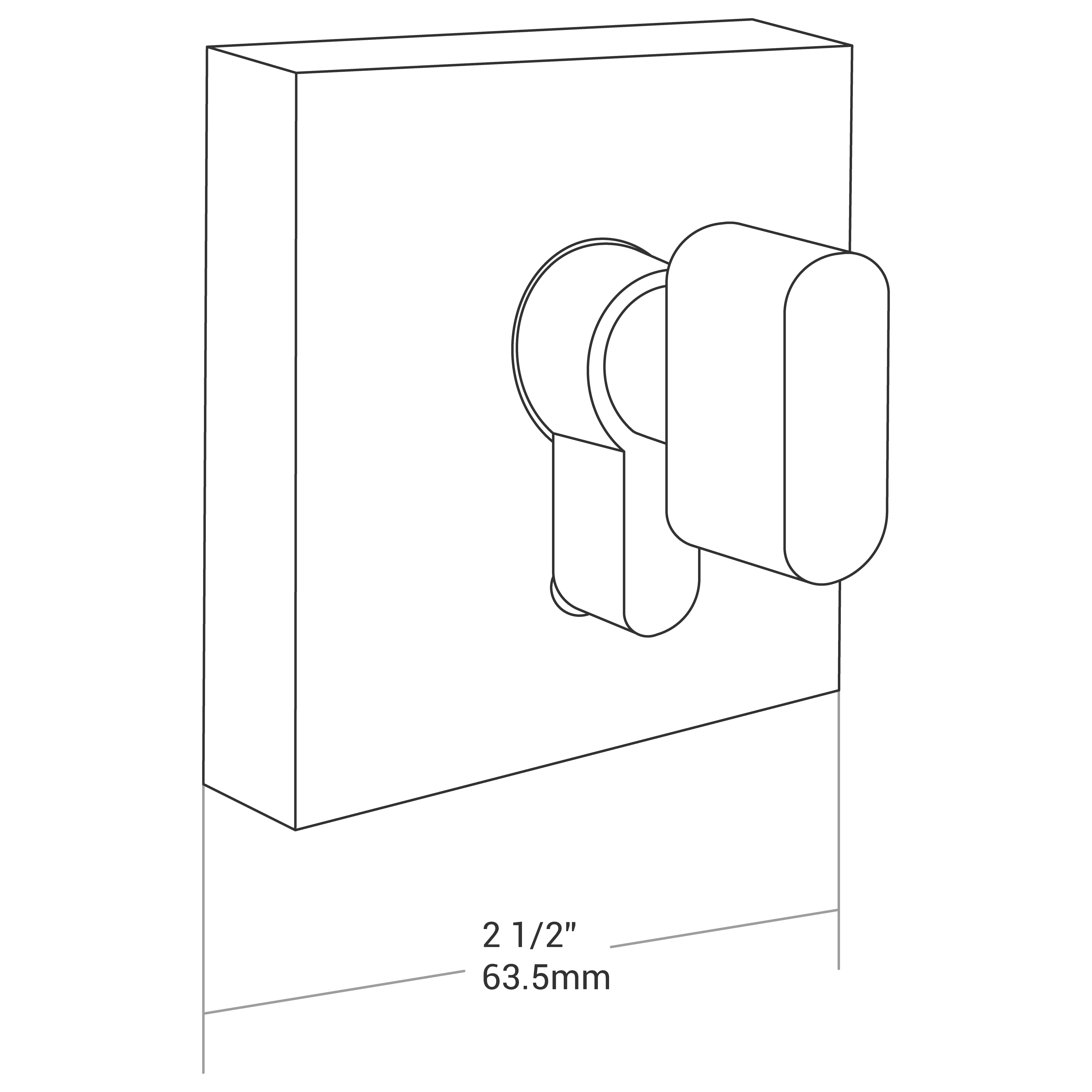 DEAD BOLT SQUARE CHROME - Image 2