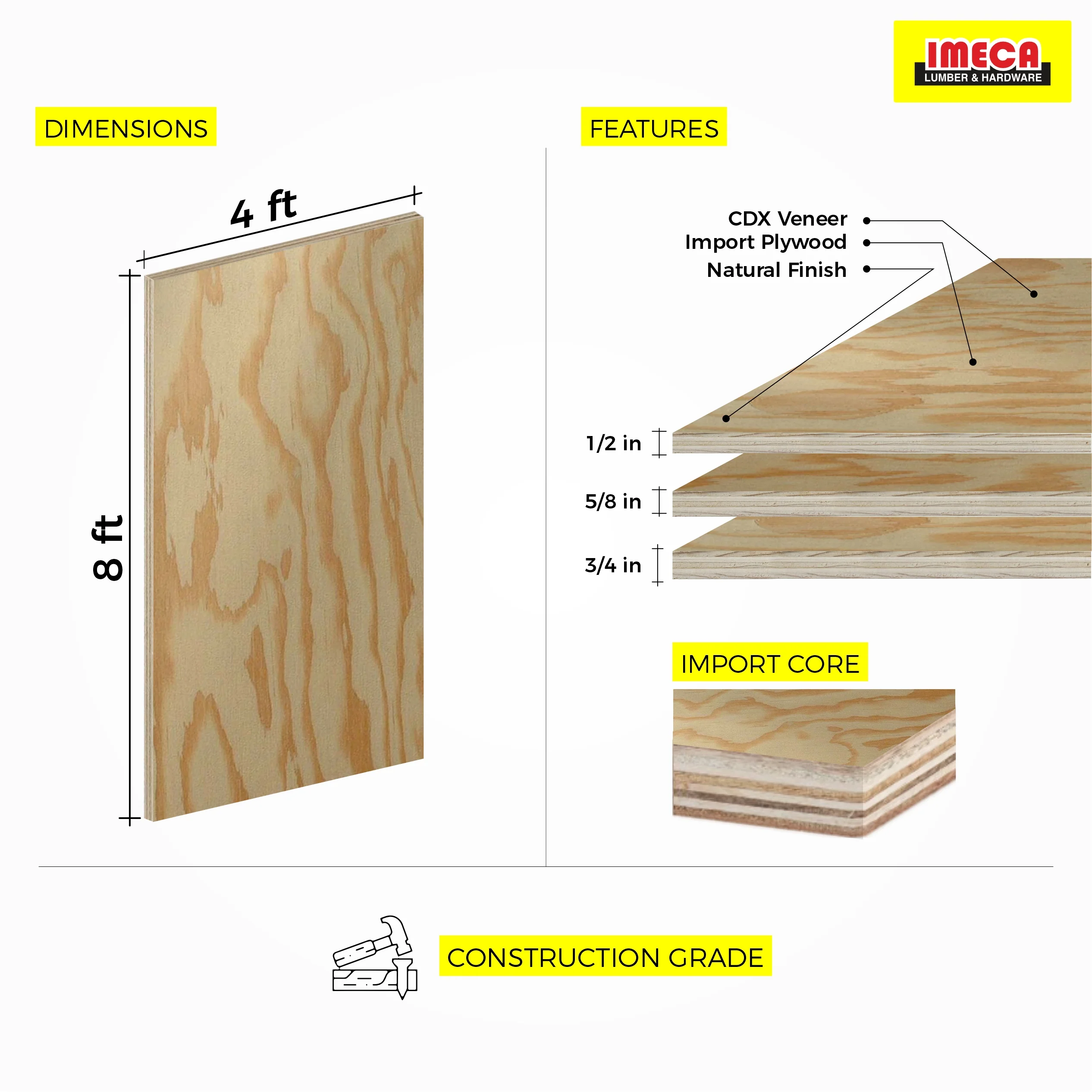 CDX Plywood 4 ft x 8 ft (Imported Plywood) - Image 5