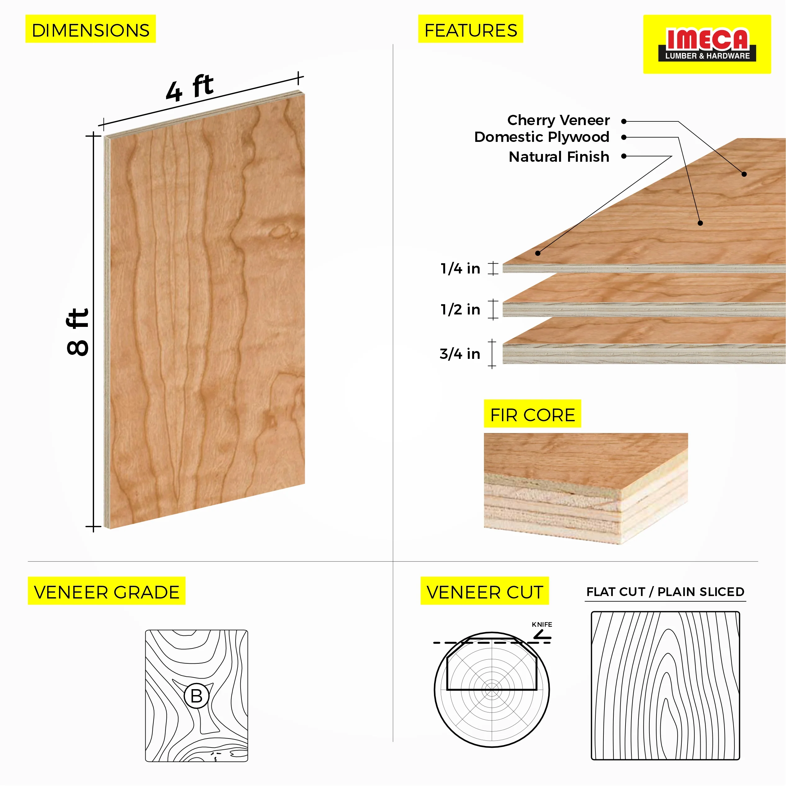 Cherry Plywood 4 ft x 8 ft (Domestic Plywood) - Image 5