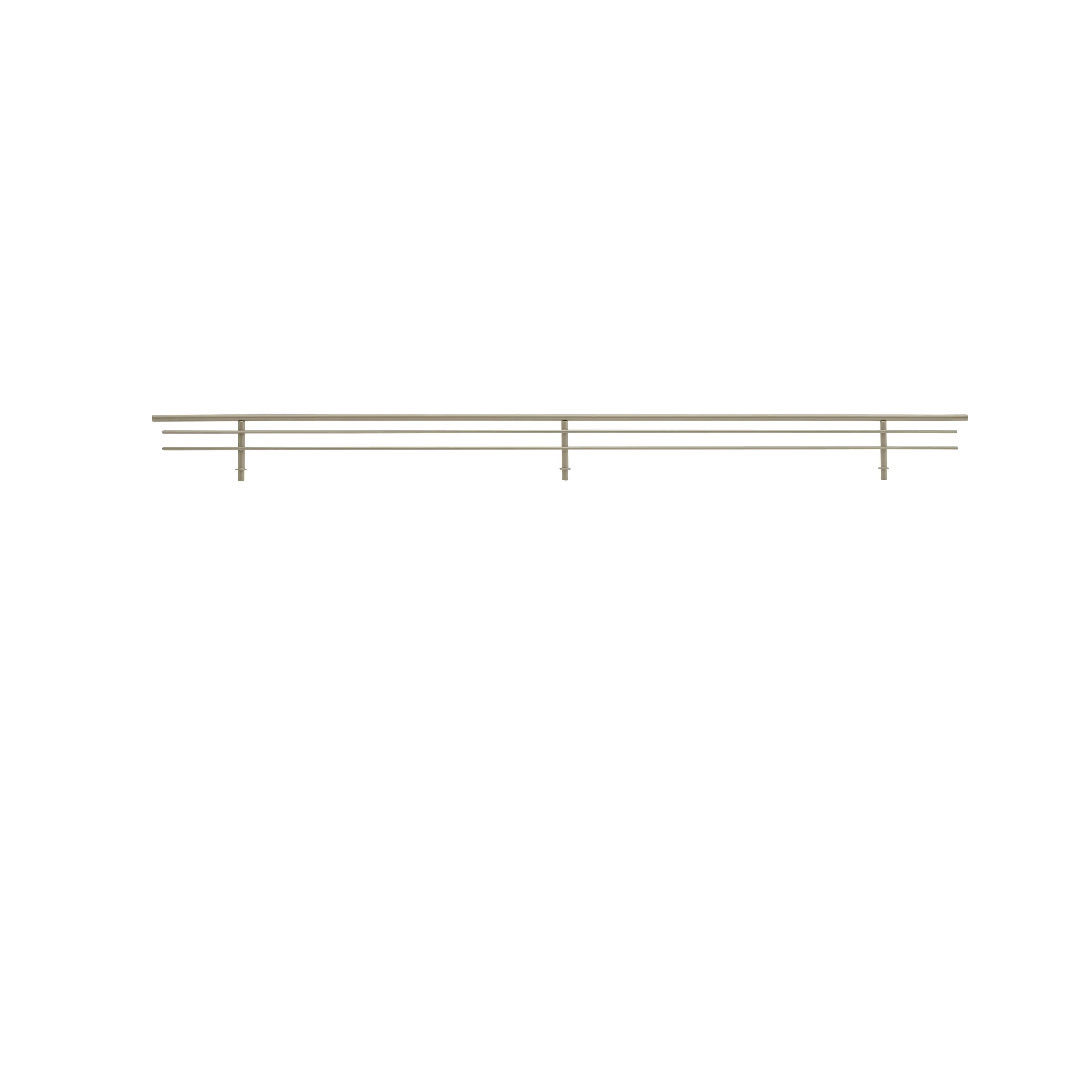 29 in Satin Nickel Wire Shoe Rail Satin Nickel  29 in (737 mm) W x 0.25 in (6 mm) D x 2.25 in (57 mm) H - Image 2