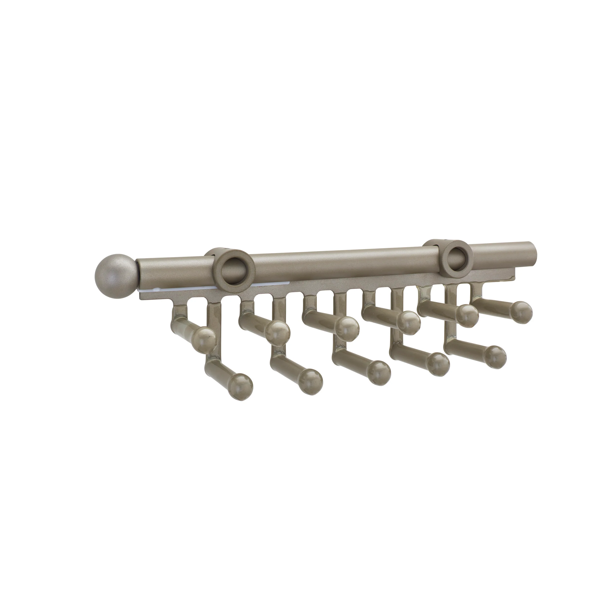 12 in Satin Nickel Tie/Scarf Rack Satin Nickel  2.81 in (71 mm) W x 11.88 in (302 mm) D x 2.94 in (75 mm) H - Image 4