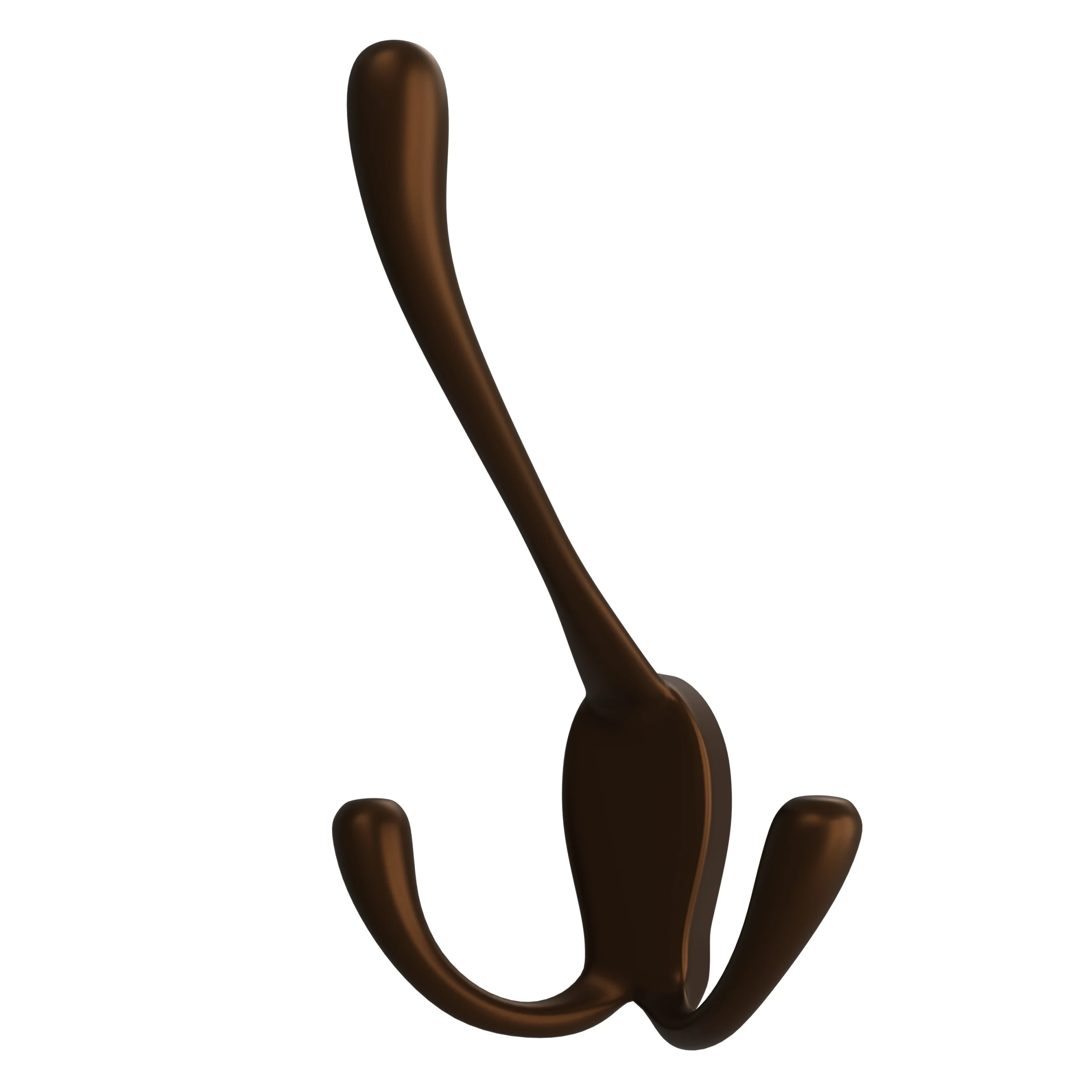 3-way Decorative Wall Hook Bronze  2.8 in (71 mm) W x 2.4 in (61 mm) D x 3.94 in (100 mm) H