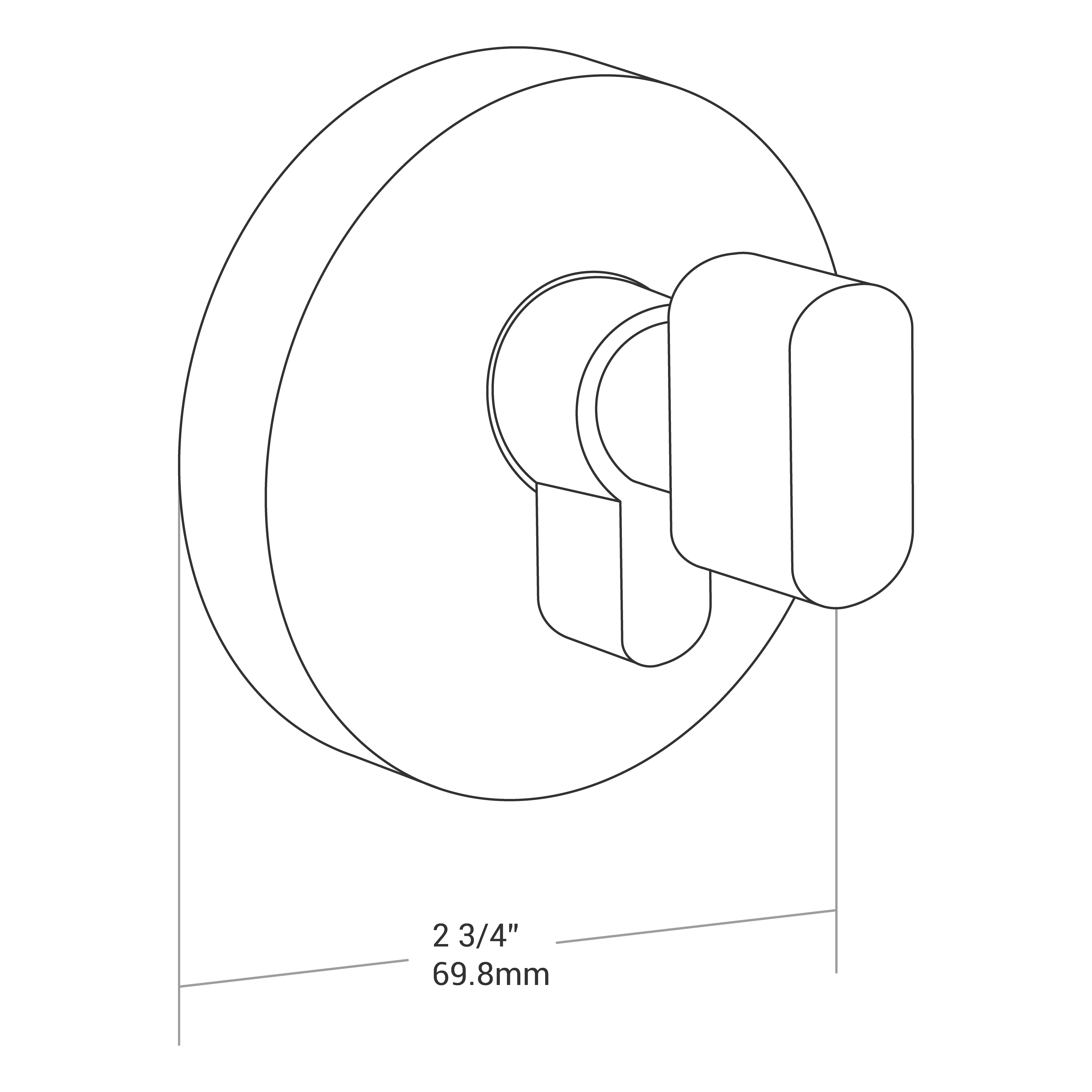 DEAD BOLT ROUND CHROME - Image 4