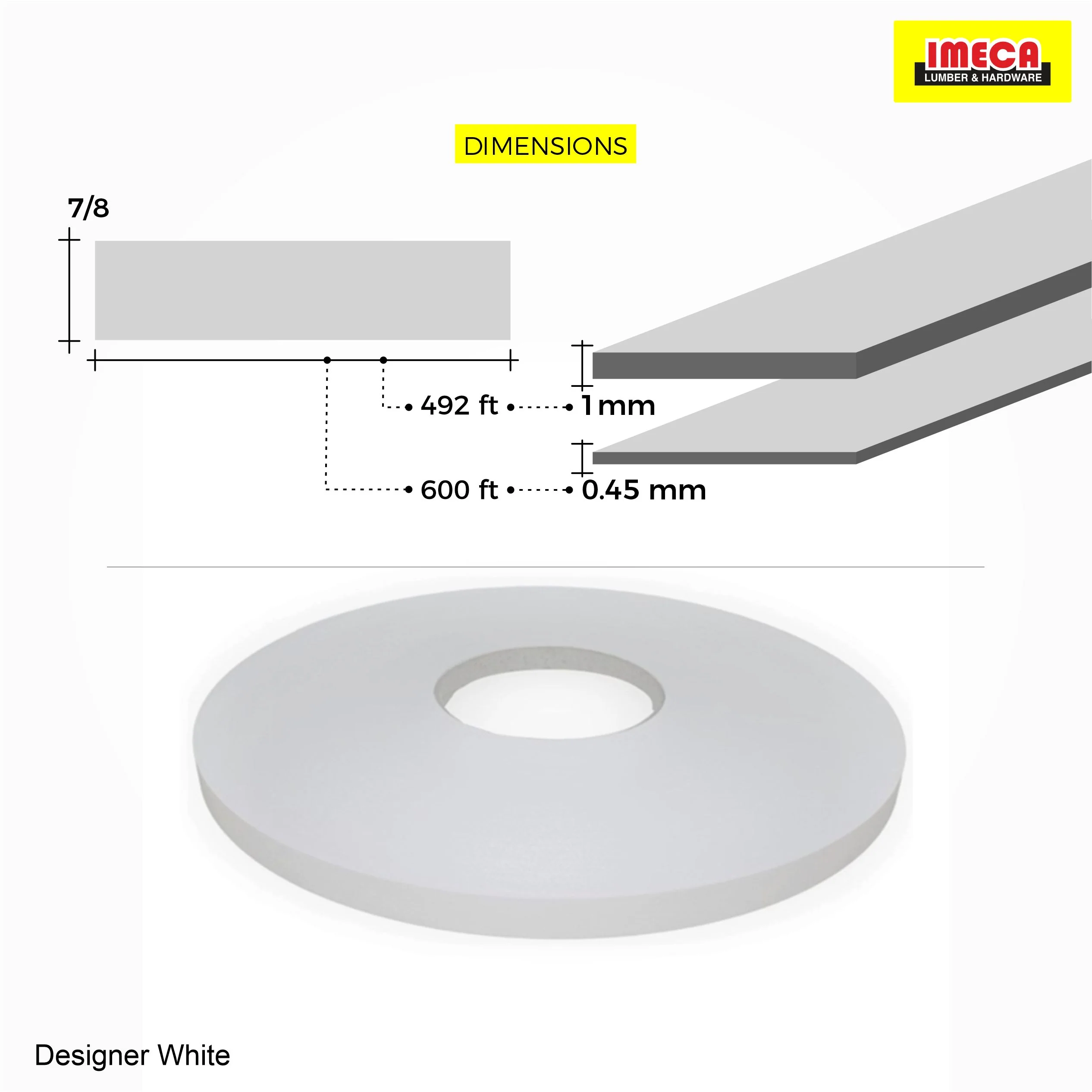 Designer White PVC Edge Banding - Image 5