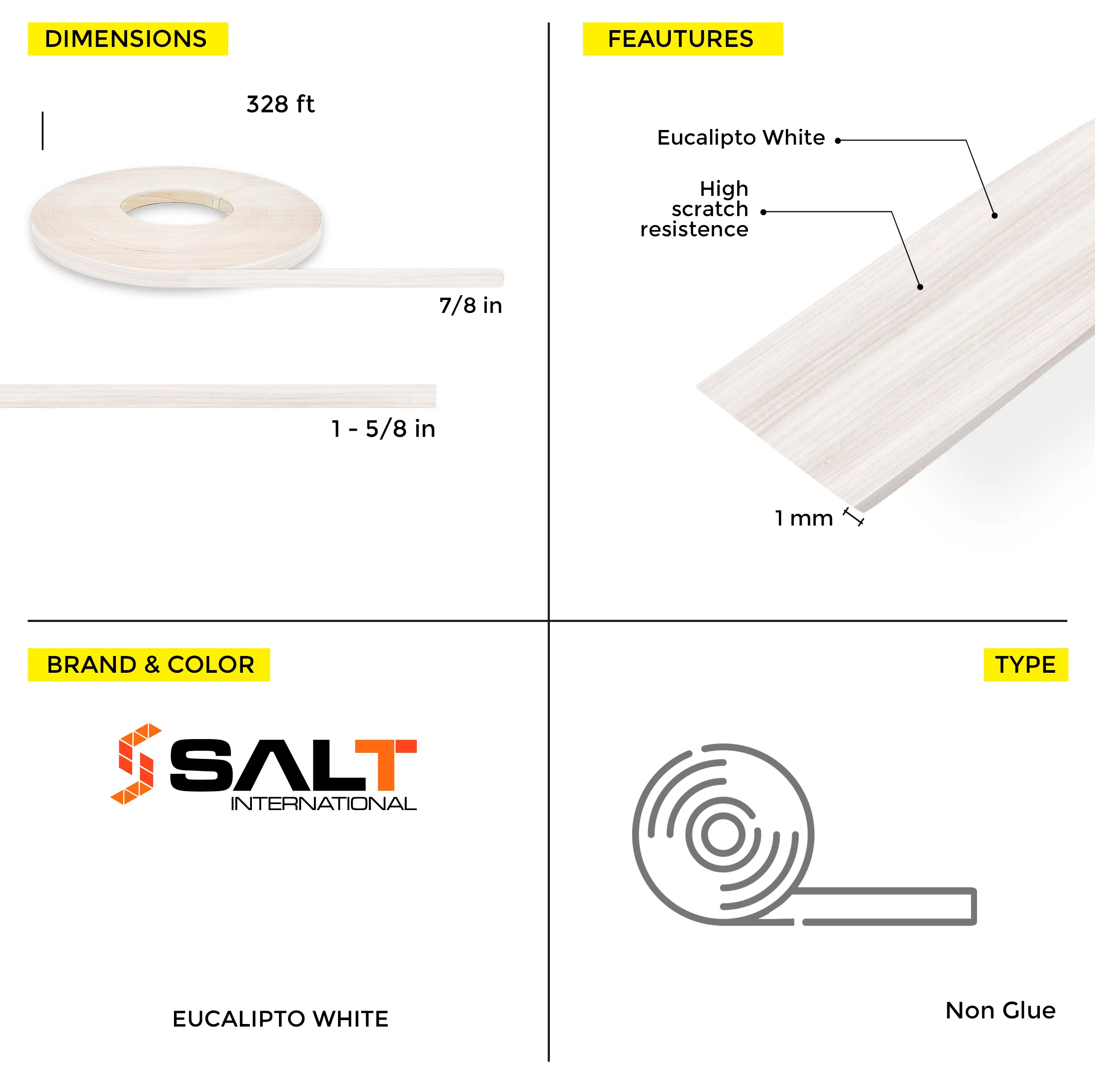 Eucalipto Gray PVC Edge Banding (328 ft x 1 mm) - Image 25