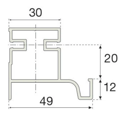 Plastimodul Gola vertical L-profile 2.35 m (7' 8.5") Matte White - Image 3