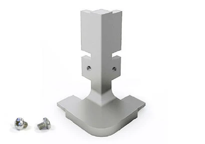 Plastimodul Gola horizontal outside corner connector "L" Brushed Nickel