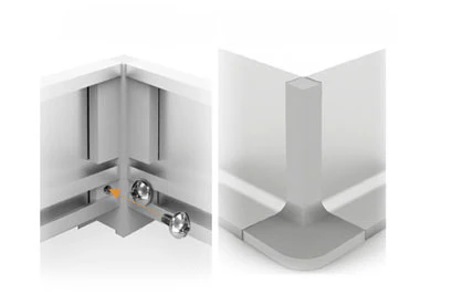 Plastimodul Gola horizontal outside corner connector "L" Brushed Nickel - Image 2