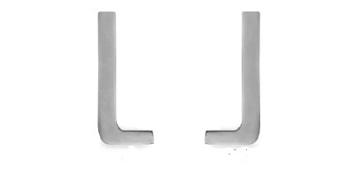 Plastimodul Gola horizontal open lids set "L" Brushed Nickel