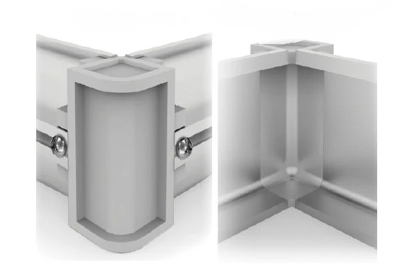 Plastimodul Gola horizontal inside corner connector "C" Matte White - Image 2