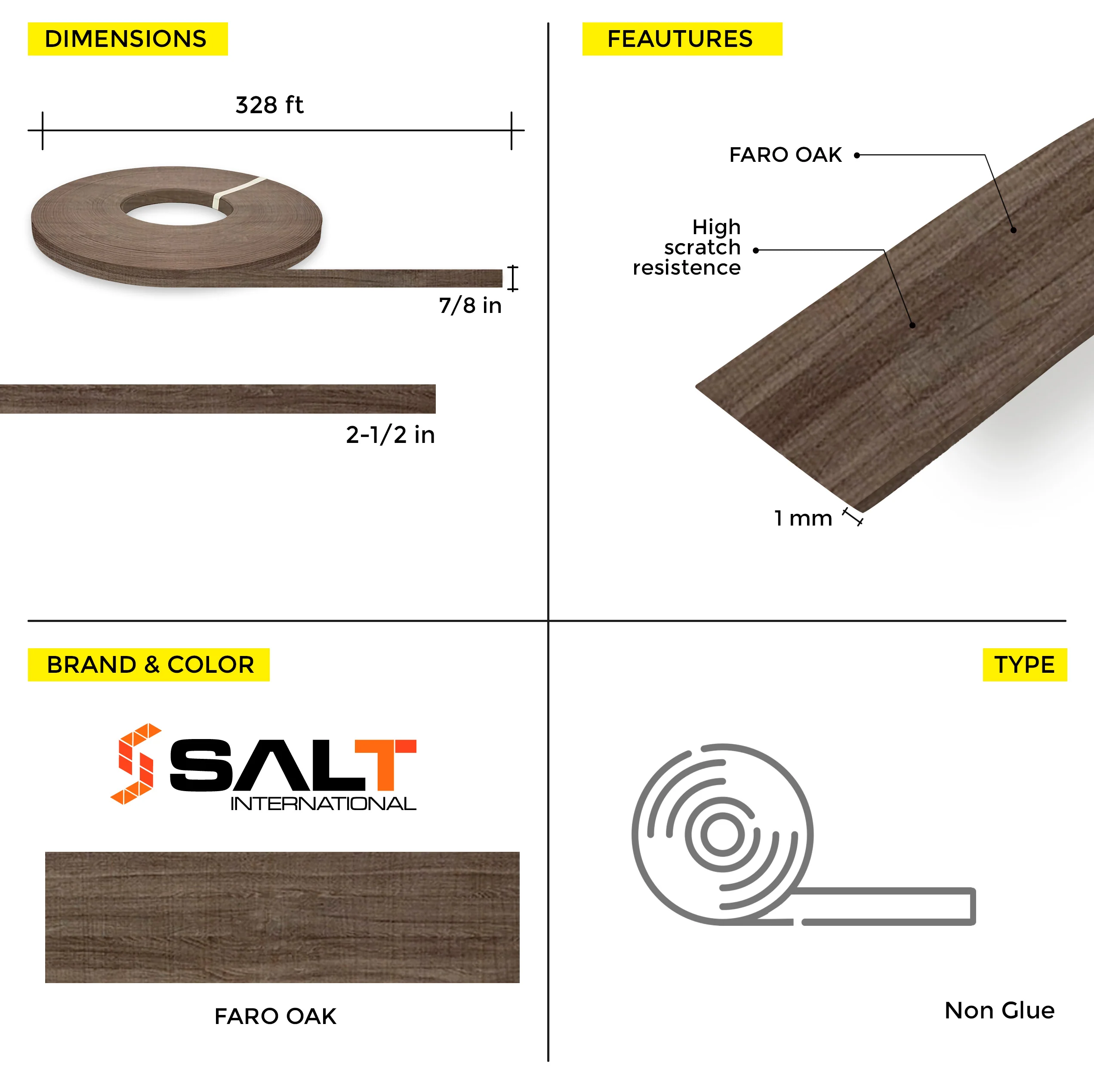 Faro Oak PVC Edge Banding (328 ft x 1 mm) - Image 14