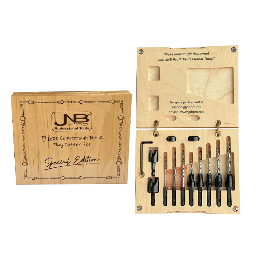 JNB Countersink & Wood Plug Cutter Set - 16 Pc (Plybox Special Edition) - Image 10