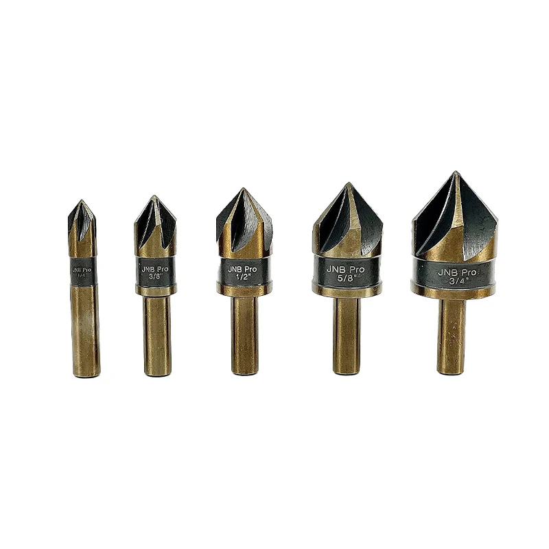 JNB Countersink Set for Metal - 5 Pc, 82-Degree HSS-Co - Image 3
