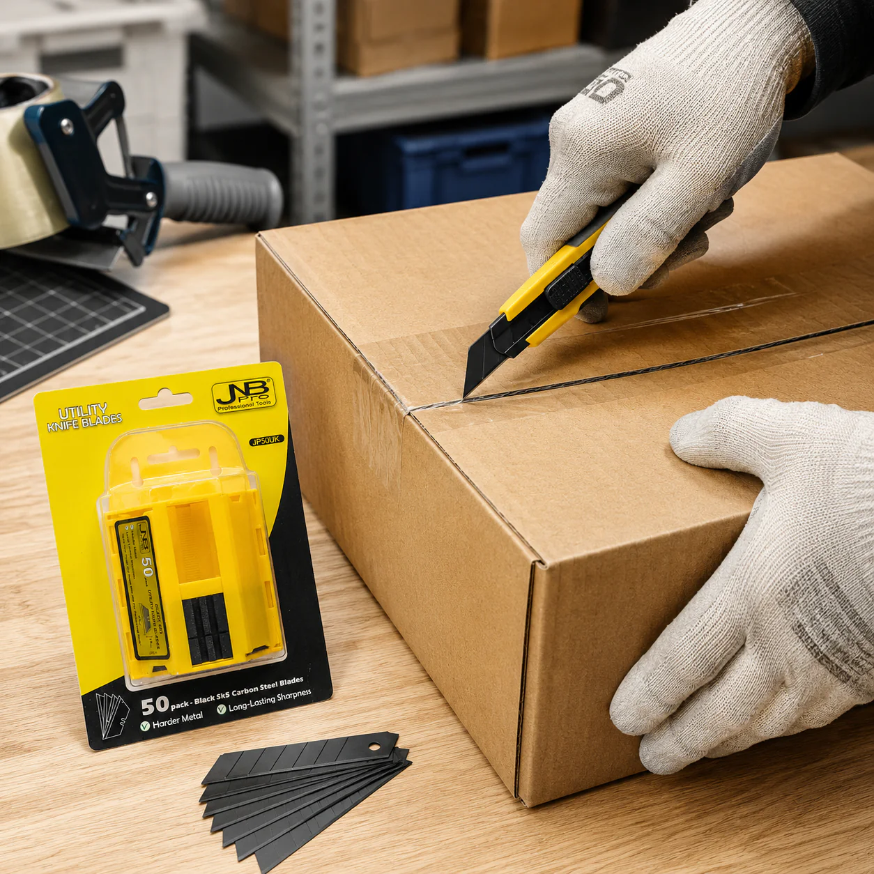 JNB Utility Knife Blades - 50 Pk - Image 2