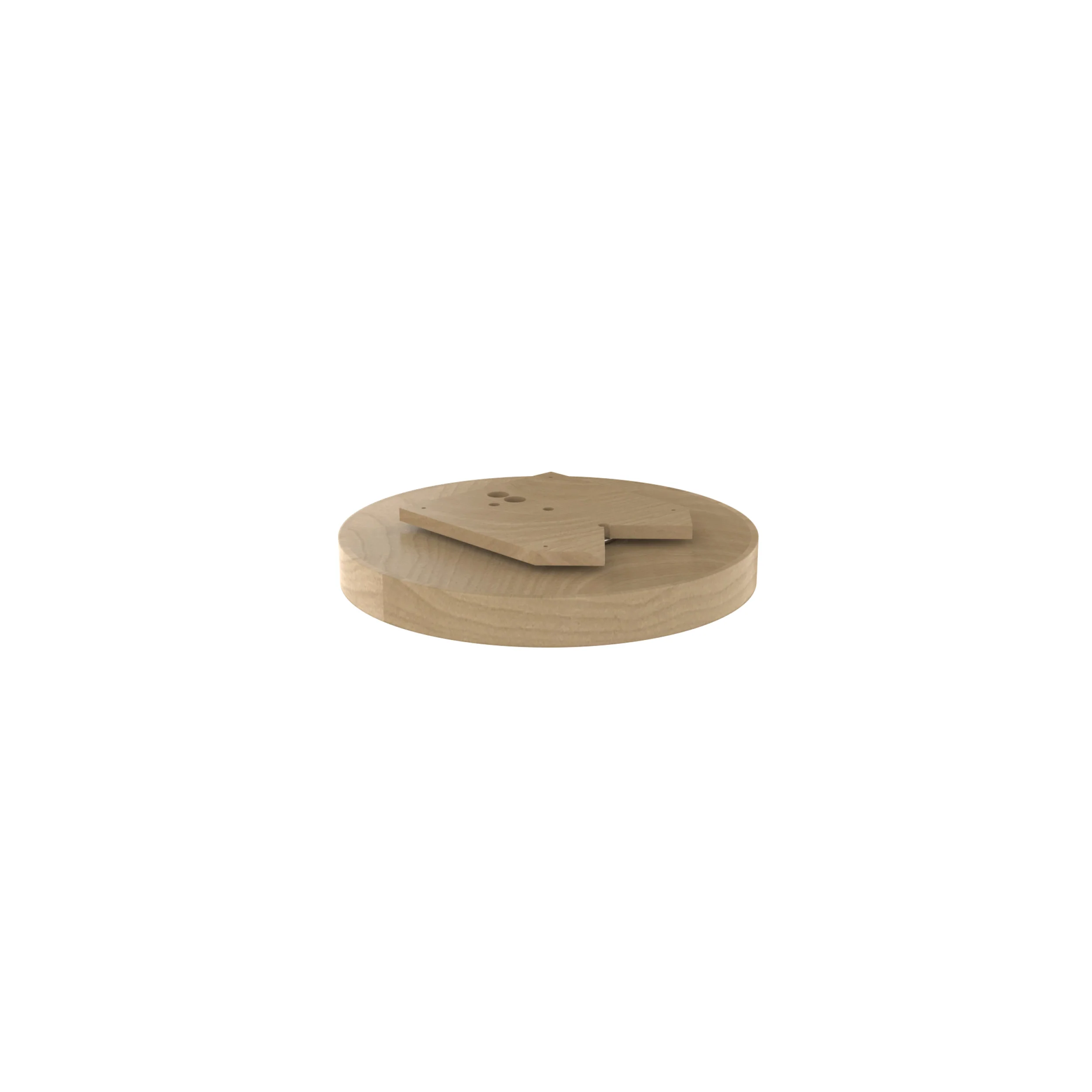 18 in Banded Wood Full Circle Lazy Susan w/steel bearing Natural  18 in (457 mm) W x 18 in (457 mm) D x 2.9 in (74 mm) H - Image 5