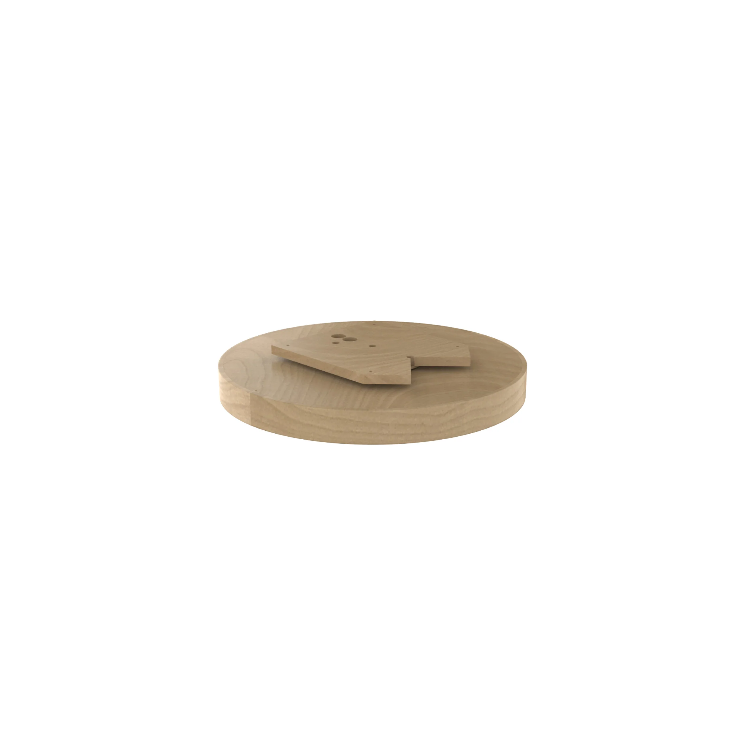 20 in Banded Wood Full Circle Lazy Susan w/steel bearing Natural  20 in (508 mm) W x 20 in (508 mm) D x 2.9 in (74 mm) H - Image 4