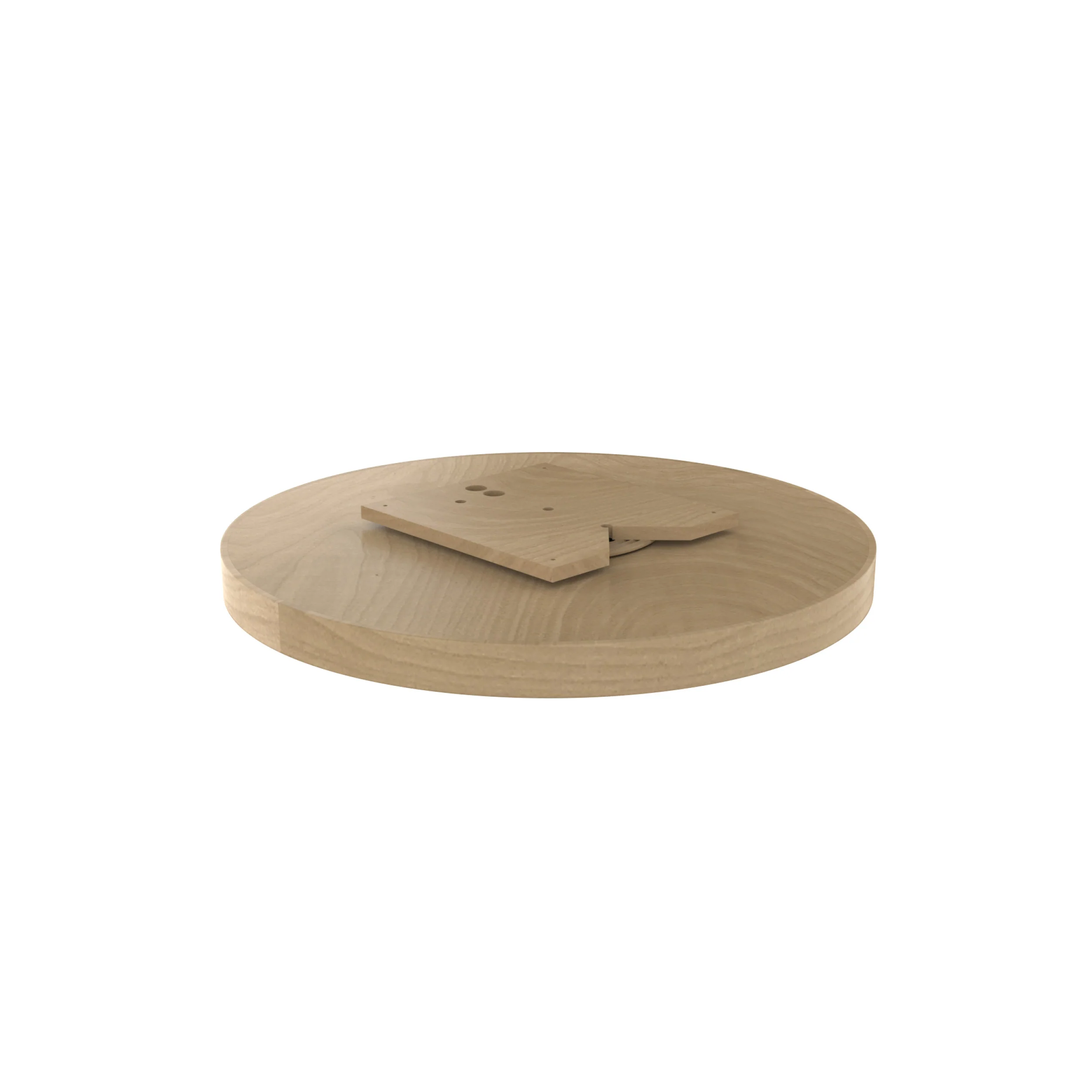 28 in Banded Wood Full Circle Lazy Susan w/steel bearing Natural  28 in (711 mm) W x 28 in (711 mm) D x 2.9 in (74 mm) H - Image 4
