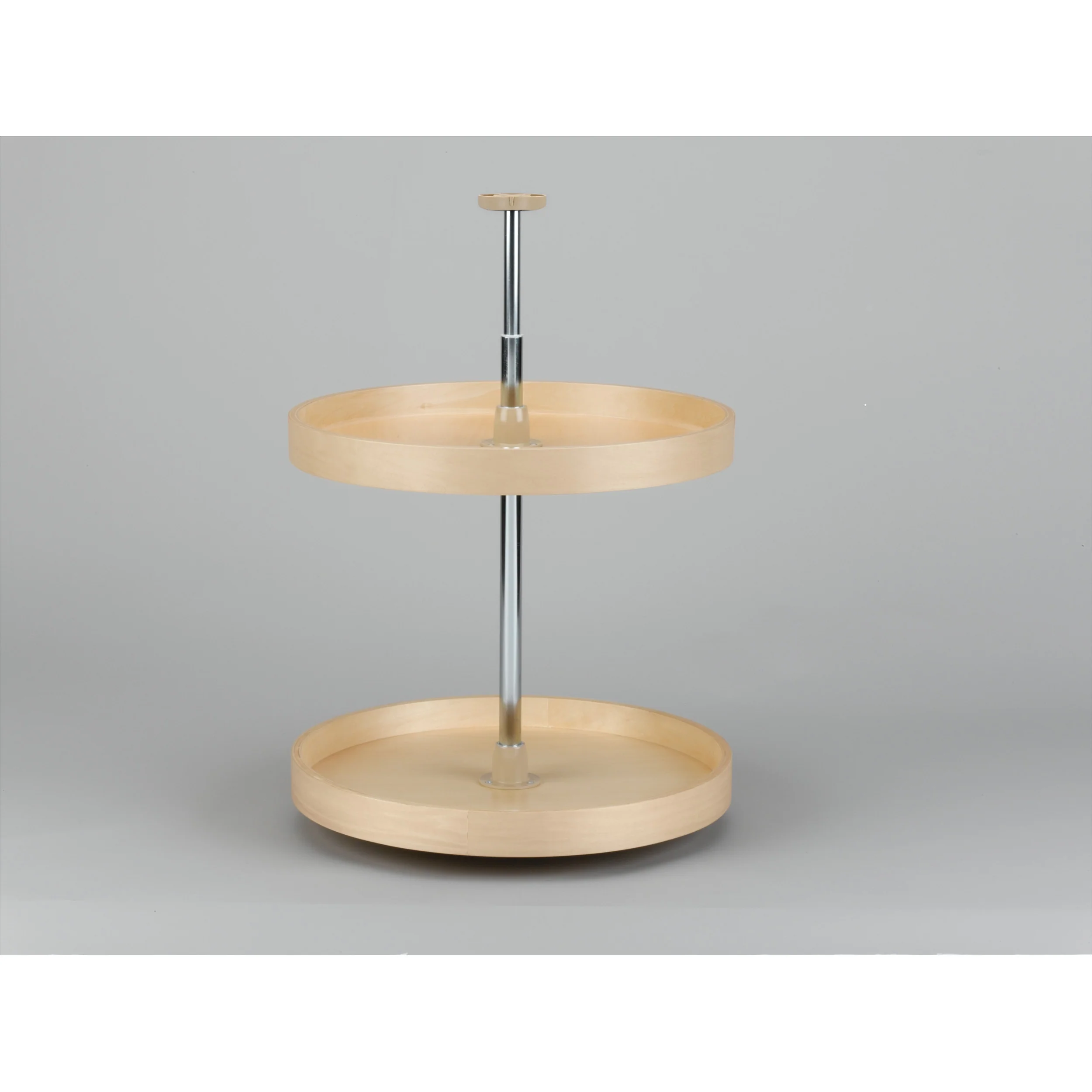 20 in Banded Wood Full Circle Lazy Susans 2-Shelf Natural  20 in (508 mm) W x 20 in (508 mm) D x 26 in (660 mm) H - Image 6