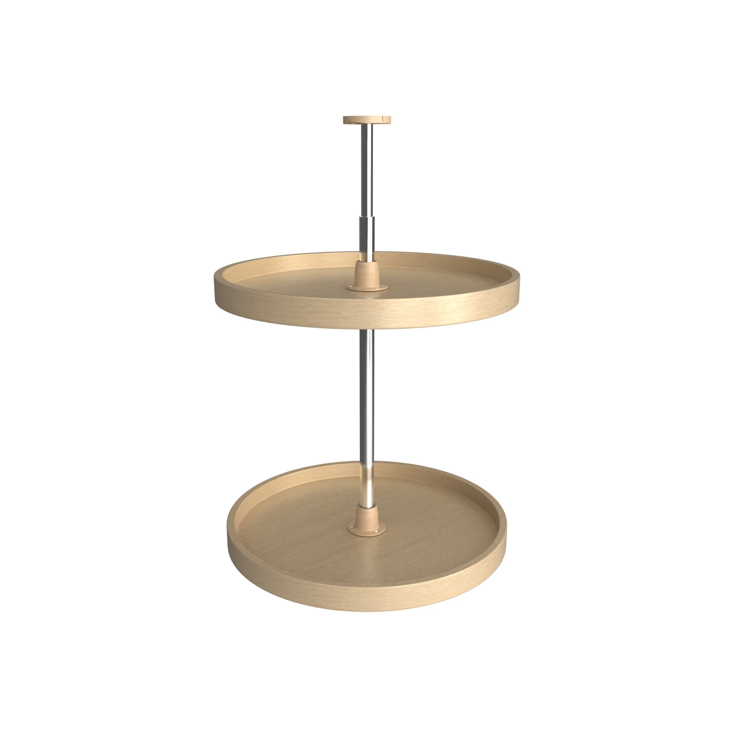 20 in Banded Wood Full Circle Lazy Susans 2-Shelf Natural  20 in (508 mm) W x 20 in (508 mm) D x 26 in (660 mm) H - Image 7