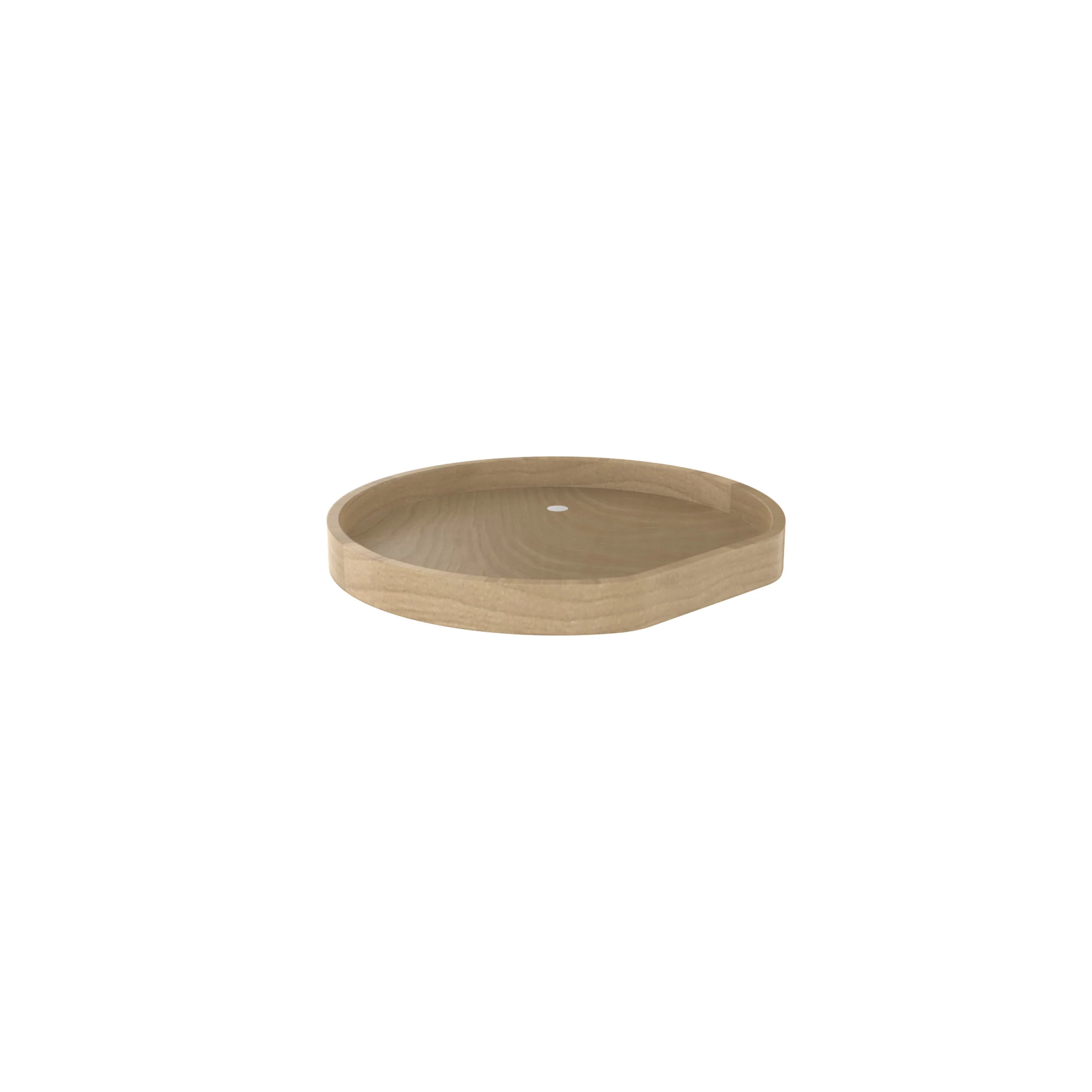 20 in Banded Wood D-Shape Lazy Susan w/steel bearing Natural  20 in (508 mm) W x 20 in (508 mm) D x 2.94 in (75 mm) H - Image 6
